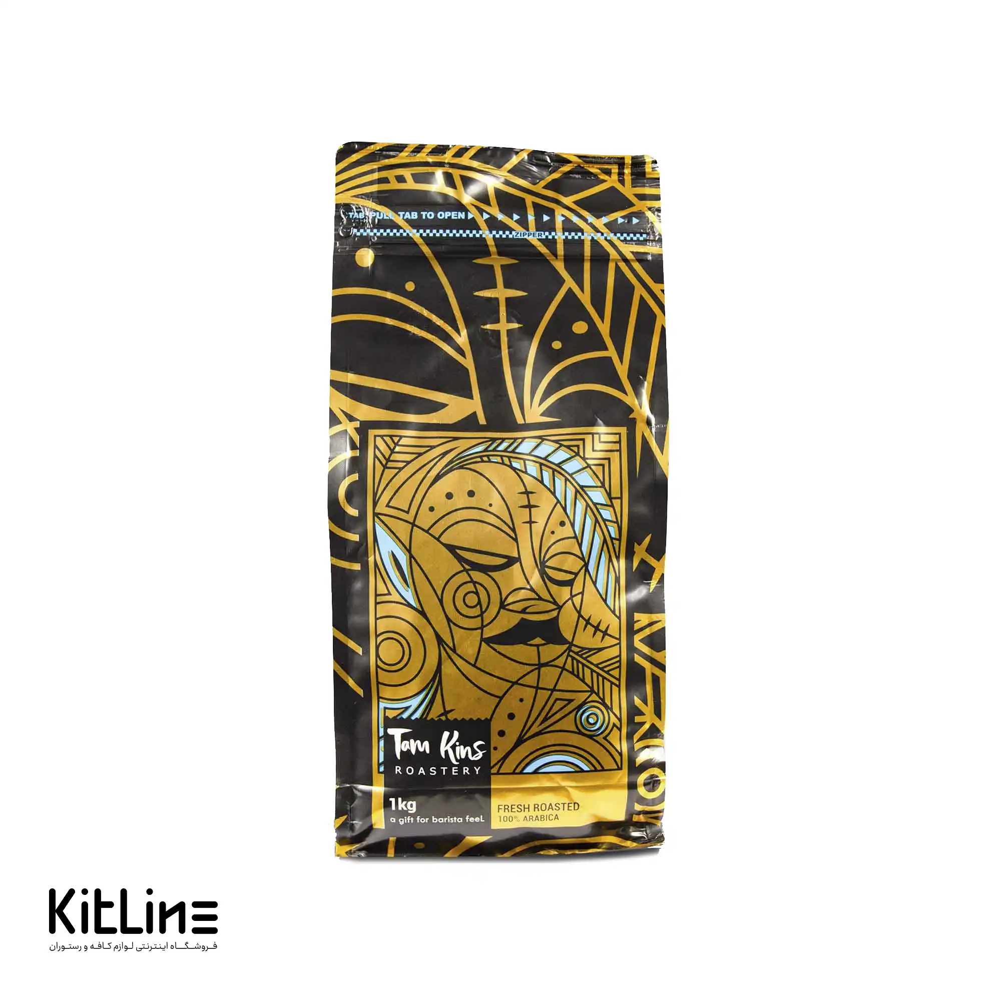 دانه قهوه بلند ۱۰۰٪ عربیکا تام کینز ۱ کیلوگرمی