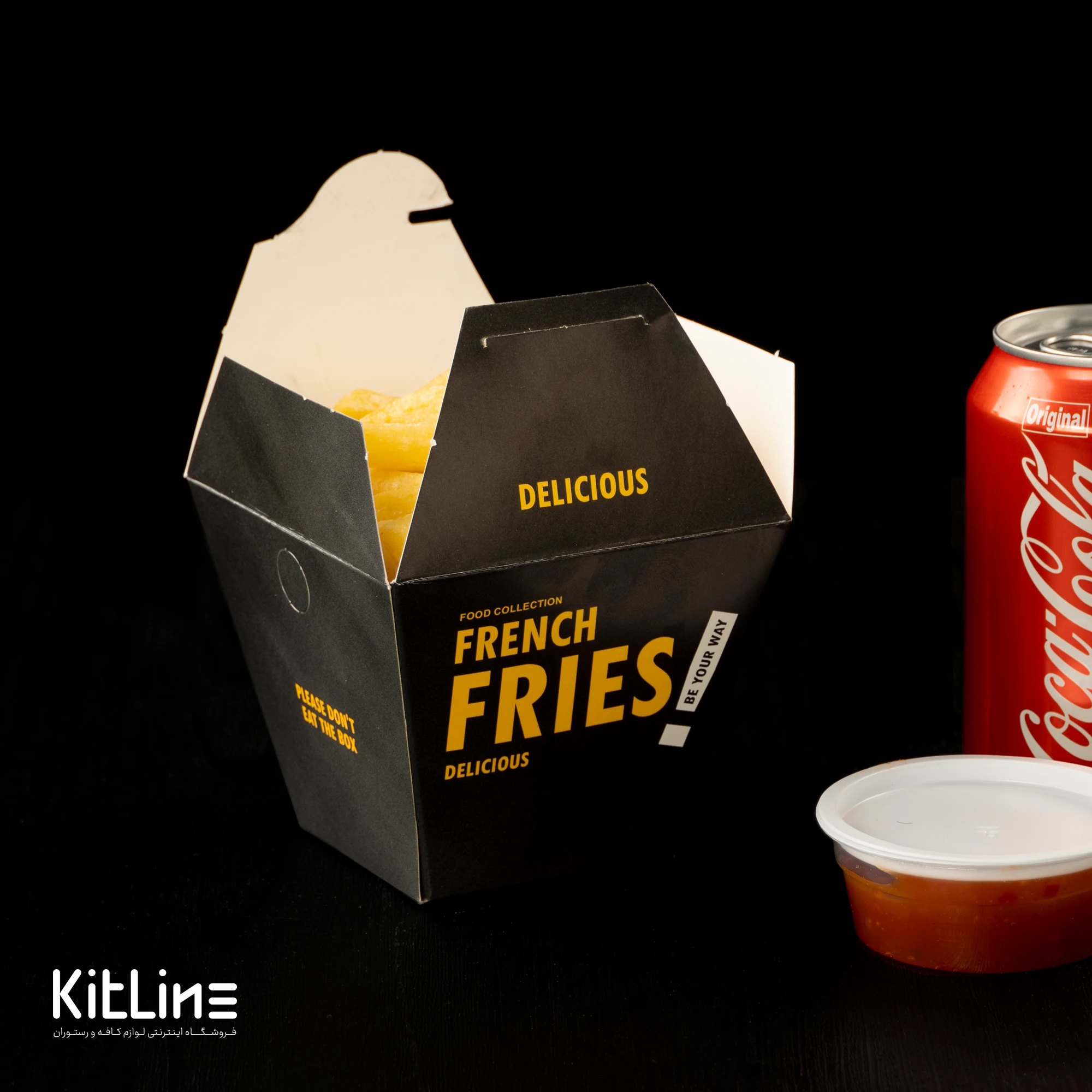 جعبه سیب زمینی یکبار مصرف ايندربرد مخروطی ۱۰×۱۰ سانتیمتری مشکی (کارتن ۳۰۰ عددی) - تصویر 6