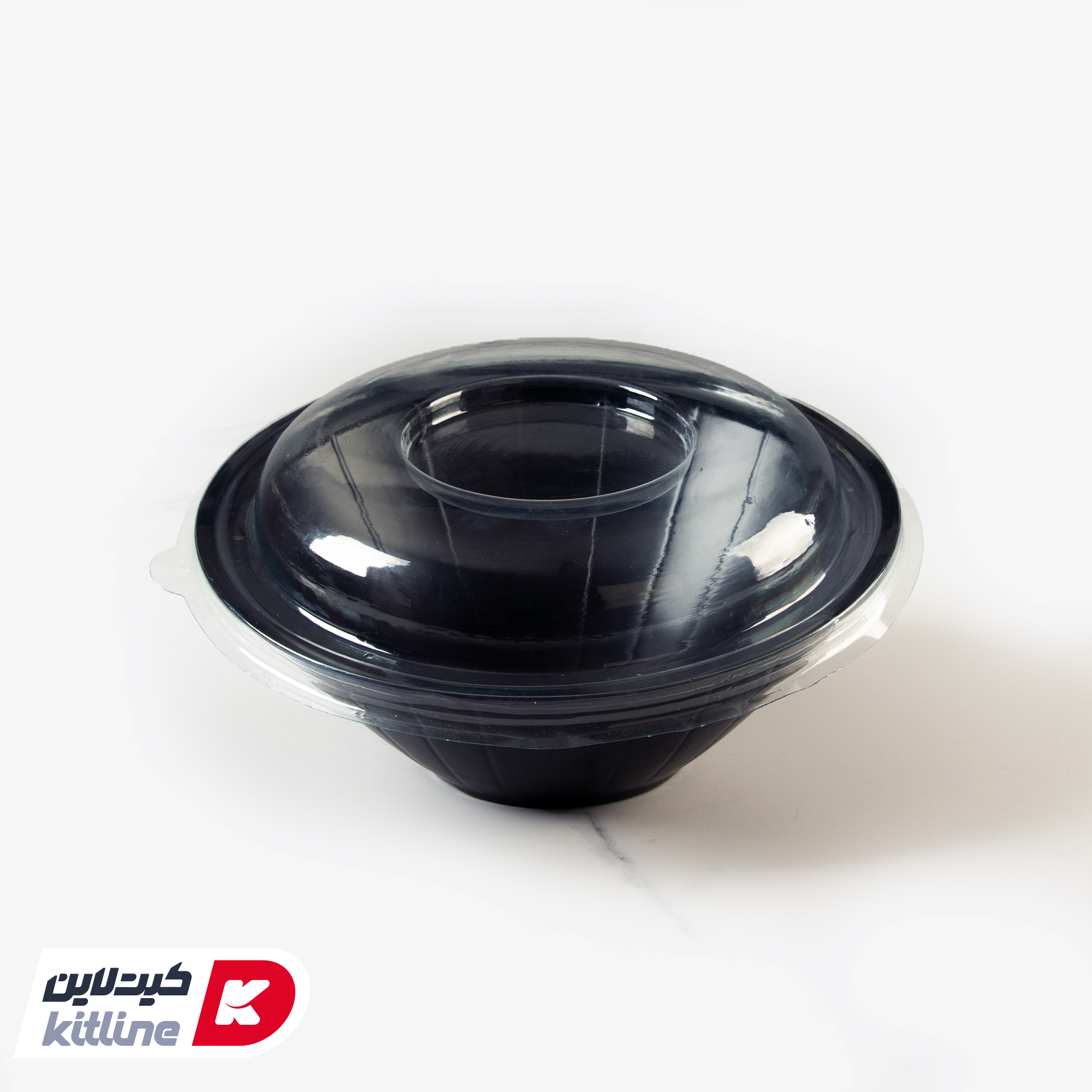 ظرف سالاد یکبار مصرف ۱۰۰۰ میلی لیتری مشکی همراه درب (کارتن ۲۰۰ عددی) - تصویر 3