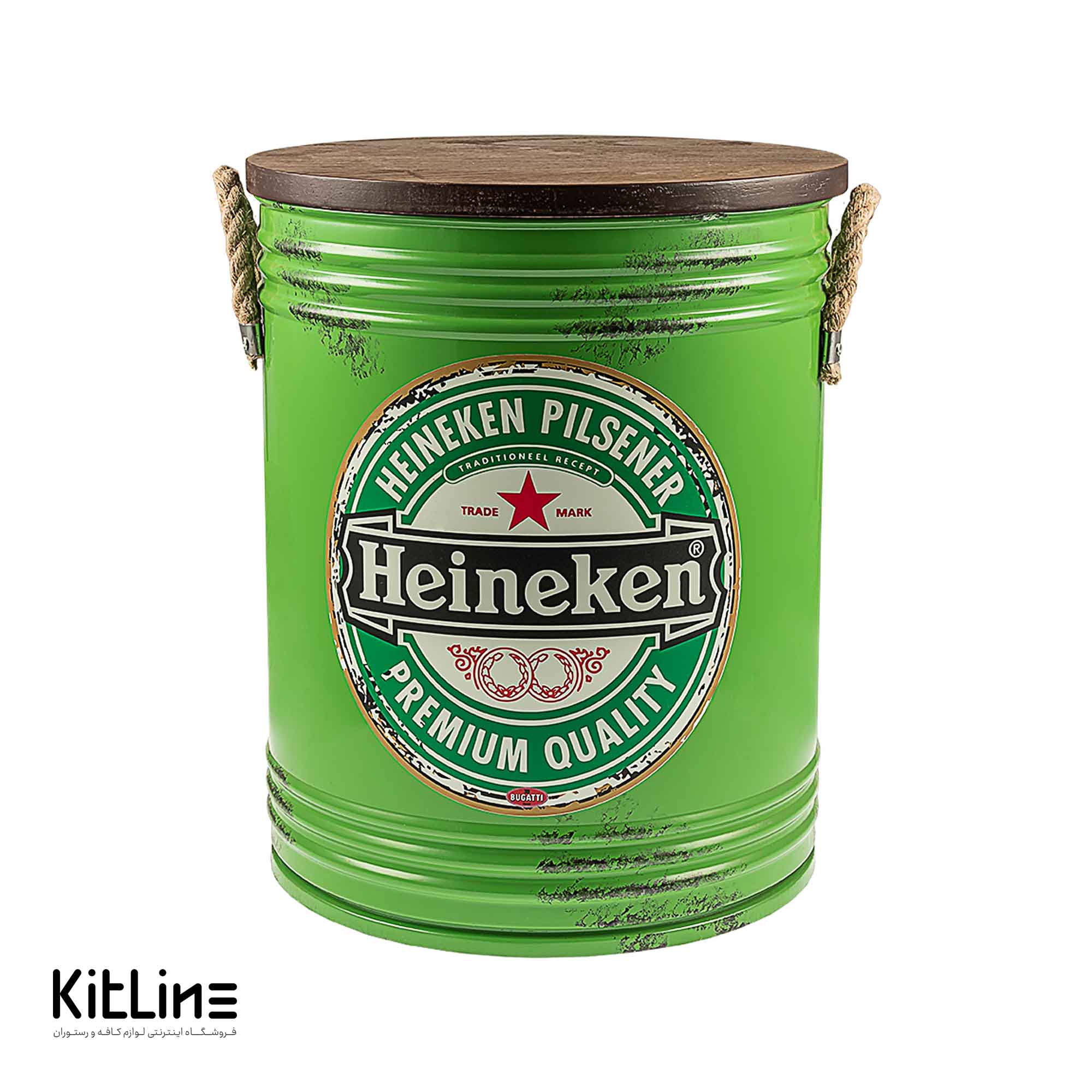 پاف ۳۷×۴۵ سانتیمتری فلزی سبز مدل هینیکن