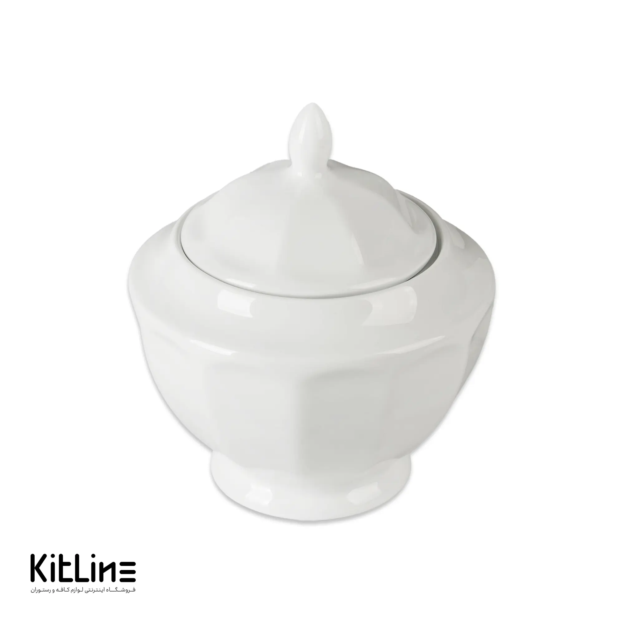 قندان چینی نئوکلاسیک ۶.۵×۱۲ سانتیمتری زرین