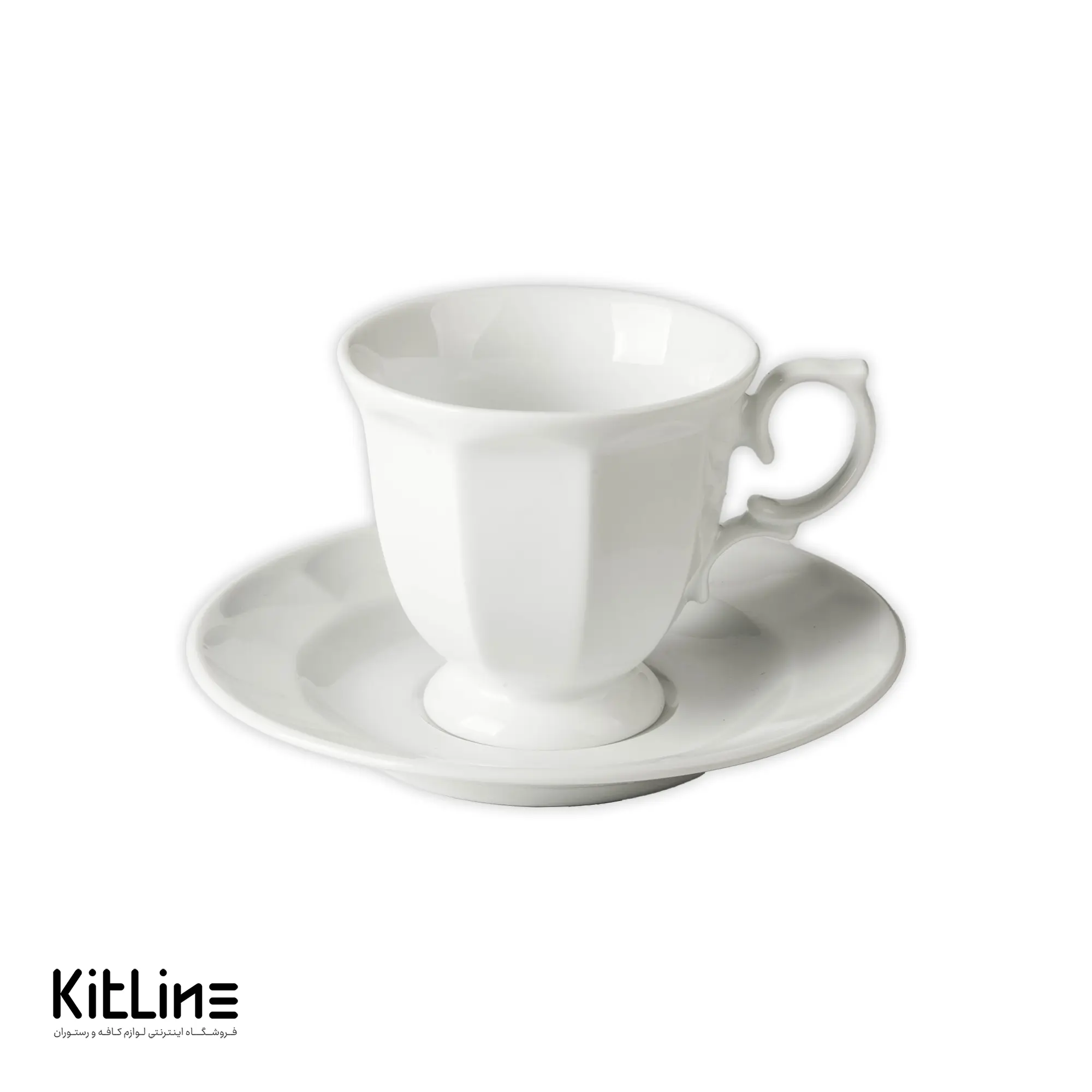 فنجان و نعلبکی چینی نئوکلاسیک ۲۰۰ میلیلیتری زرین