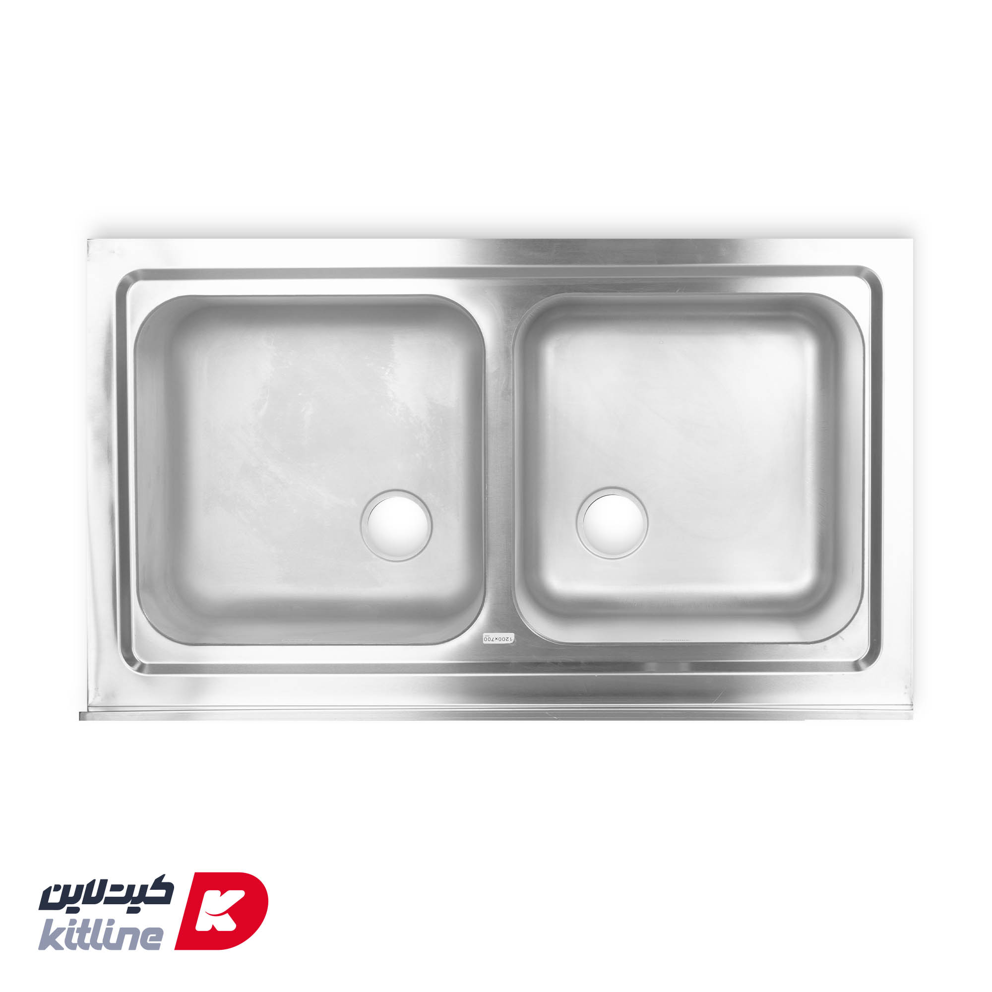 سینک پرسی دو لگن ۷۰×۱۴۰ بدون سینی - تصویر 4