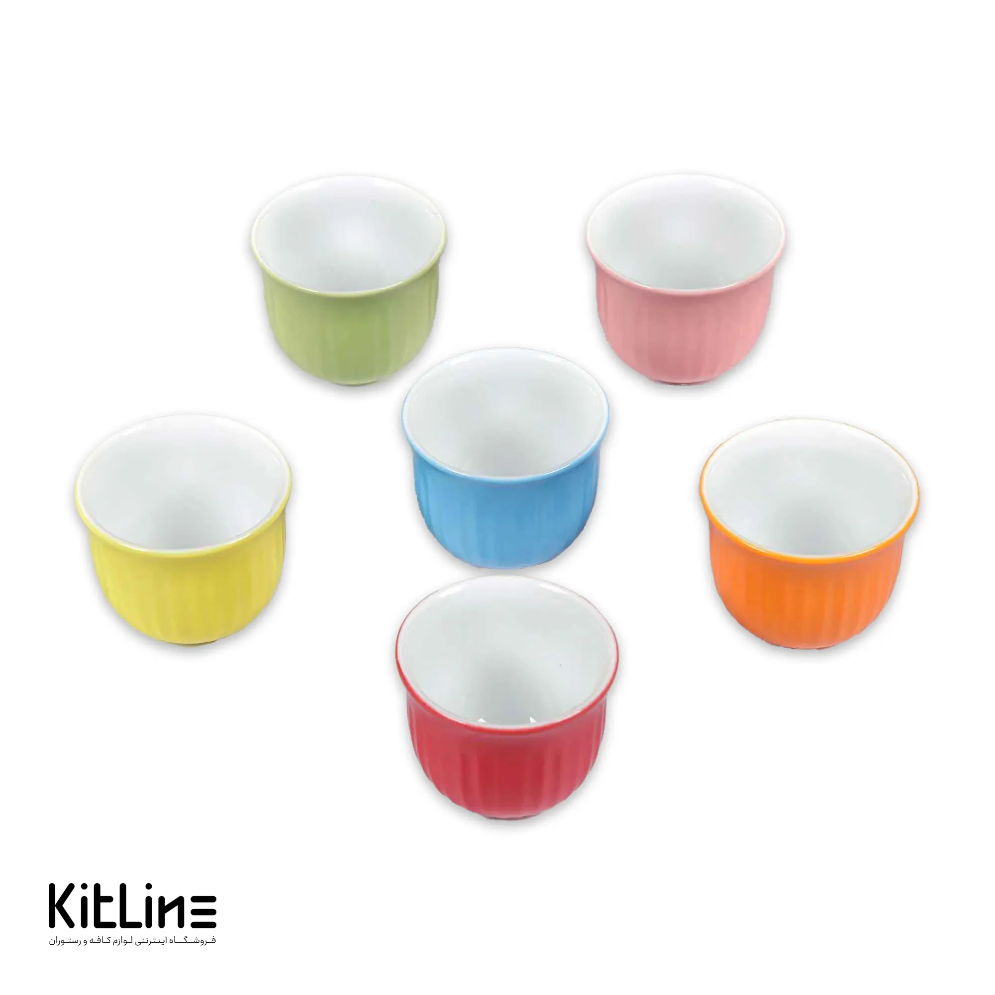 فنجان چینی ۳۱ میلیلیتری زرین مدل الگرو (ست ۶ عددی)