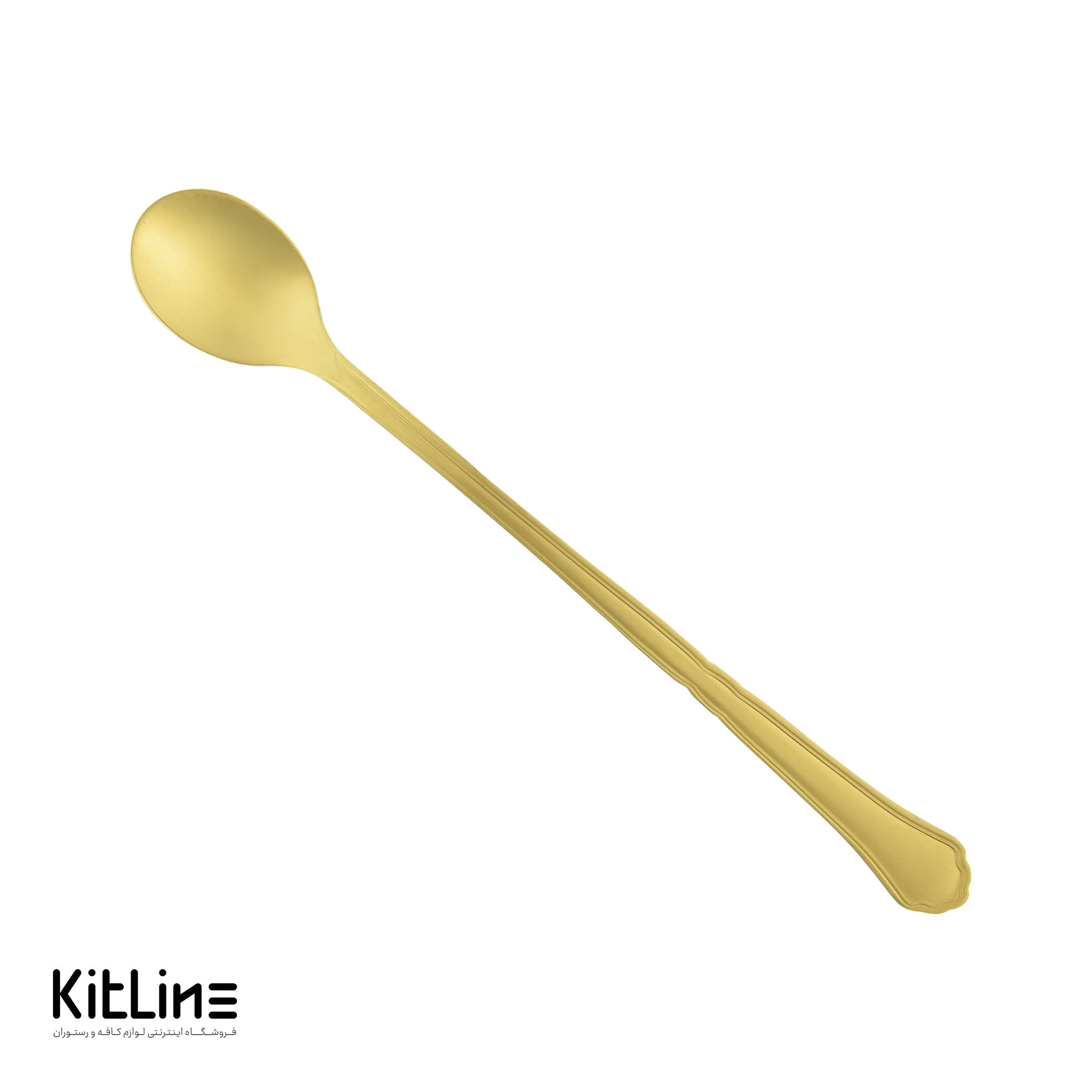 قاشق شربت خوری صنایع استیل مدل رویال تمام مات طلایی