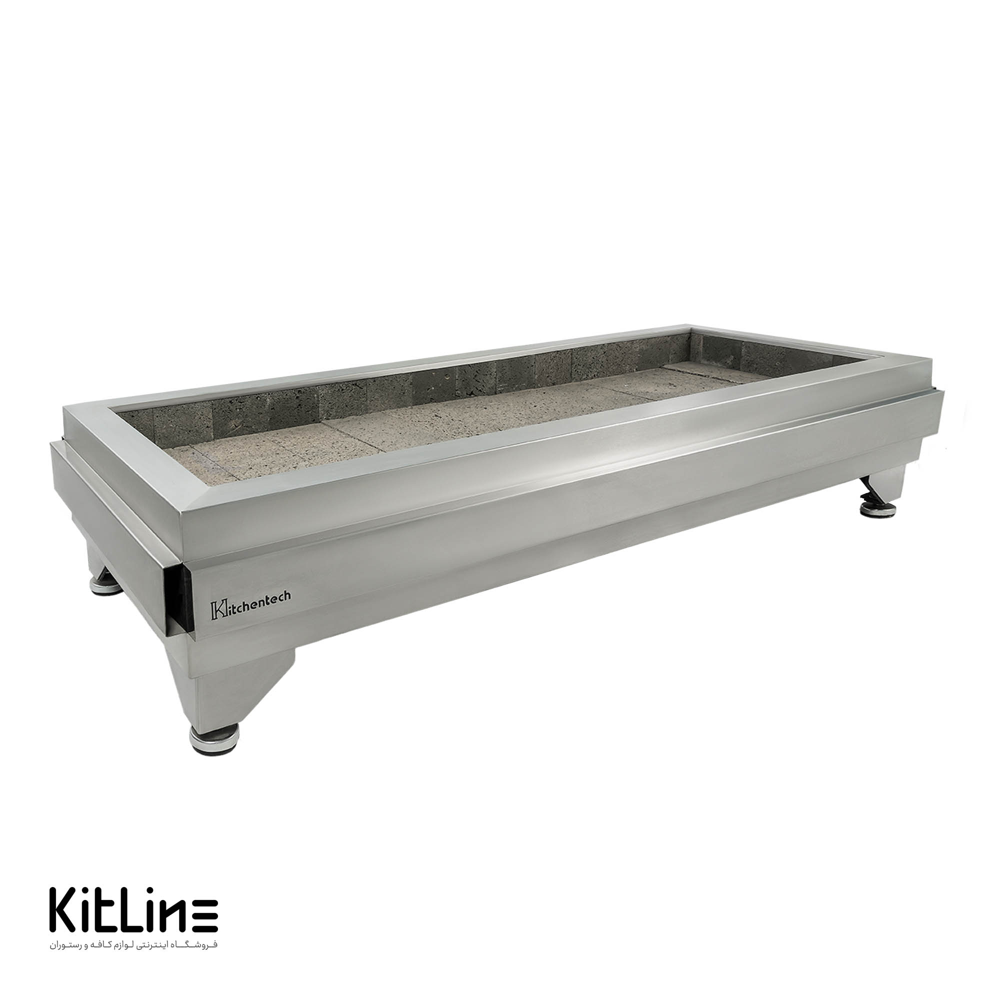 منقل ذغالی رومیزی ۱.۵ متری سه جداره کیچن تک (Kitchentech)