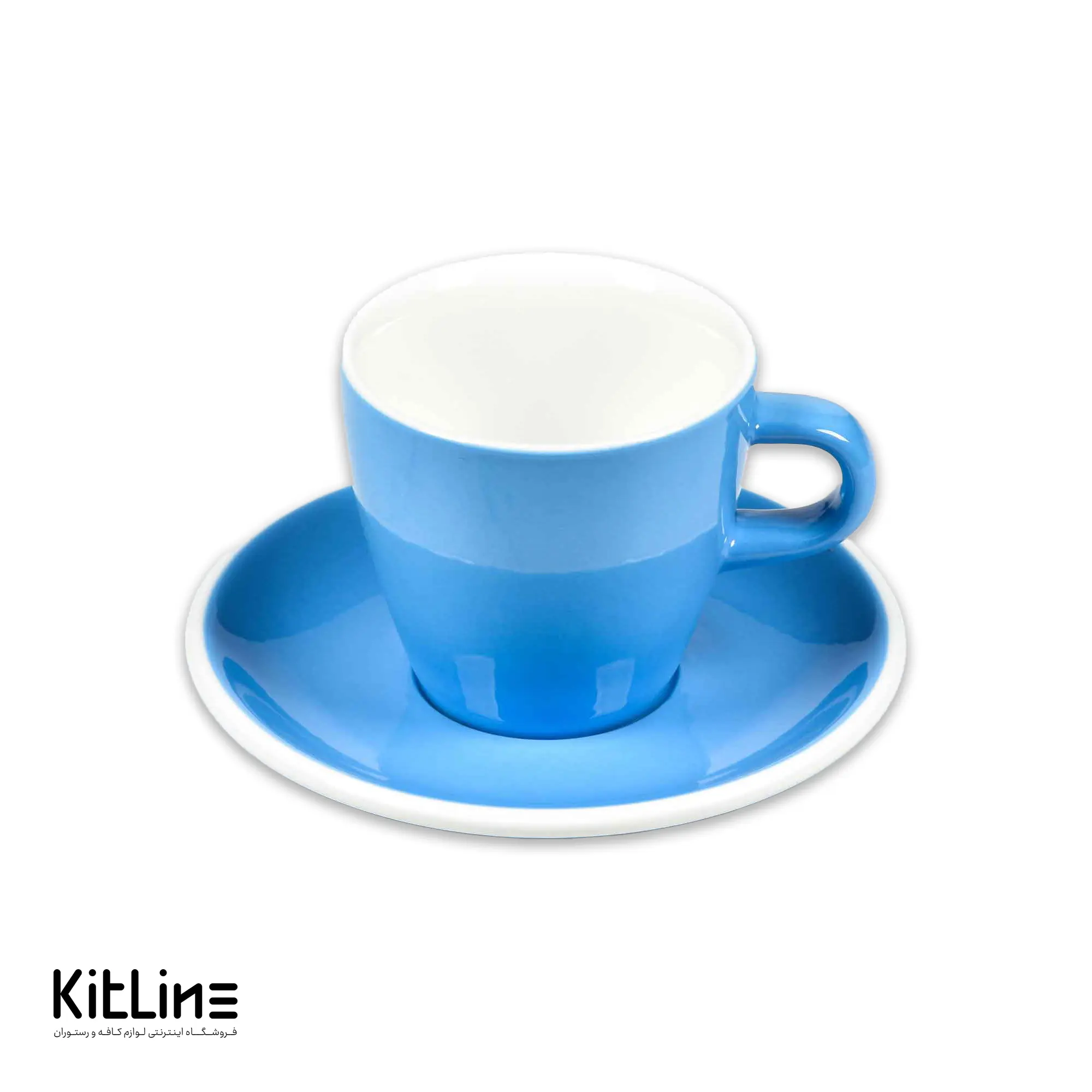 فنجان و نعلبکی پرسلین ۱۷۰ میلیلیتری آبی اکمه (ACME)