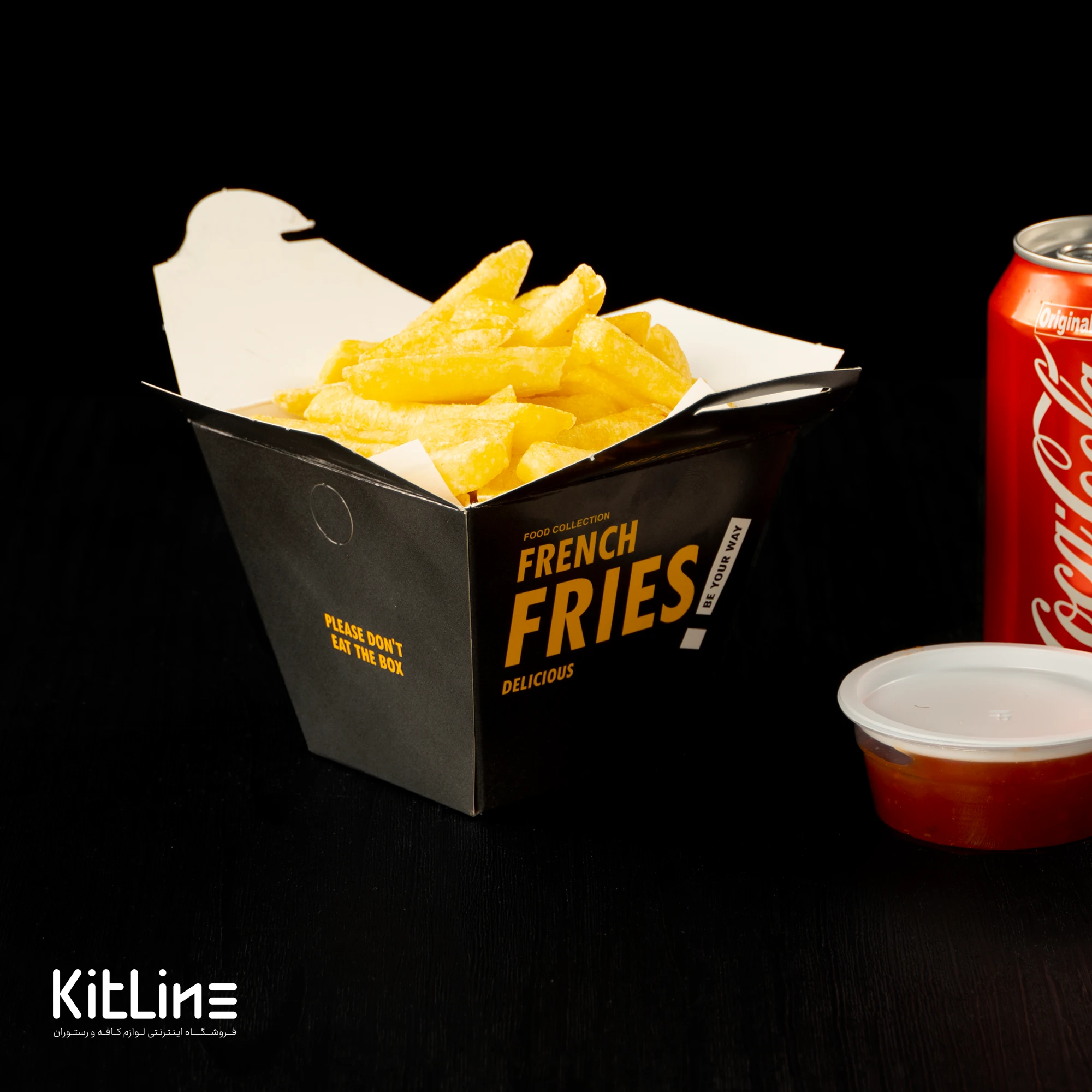 جعبه سیب زمینی یکبار مصرف ايندربرد مخروطی ۱۰×۱۰ سانتیمتری مشکی (کارتن ۳۰۰ عددی) - تصویر 5