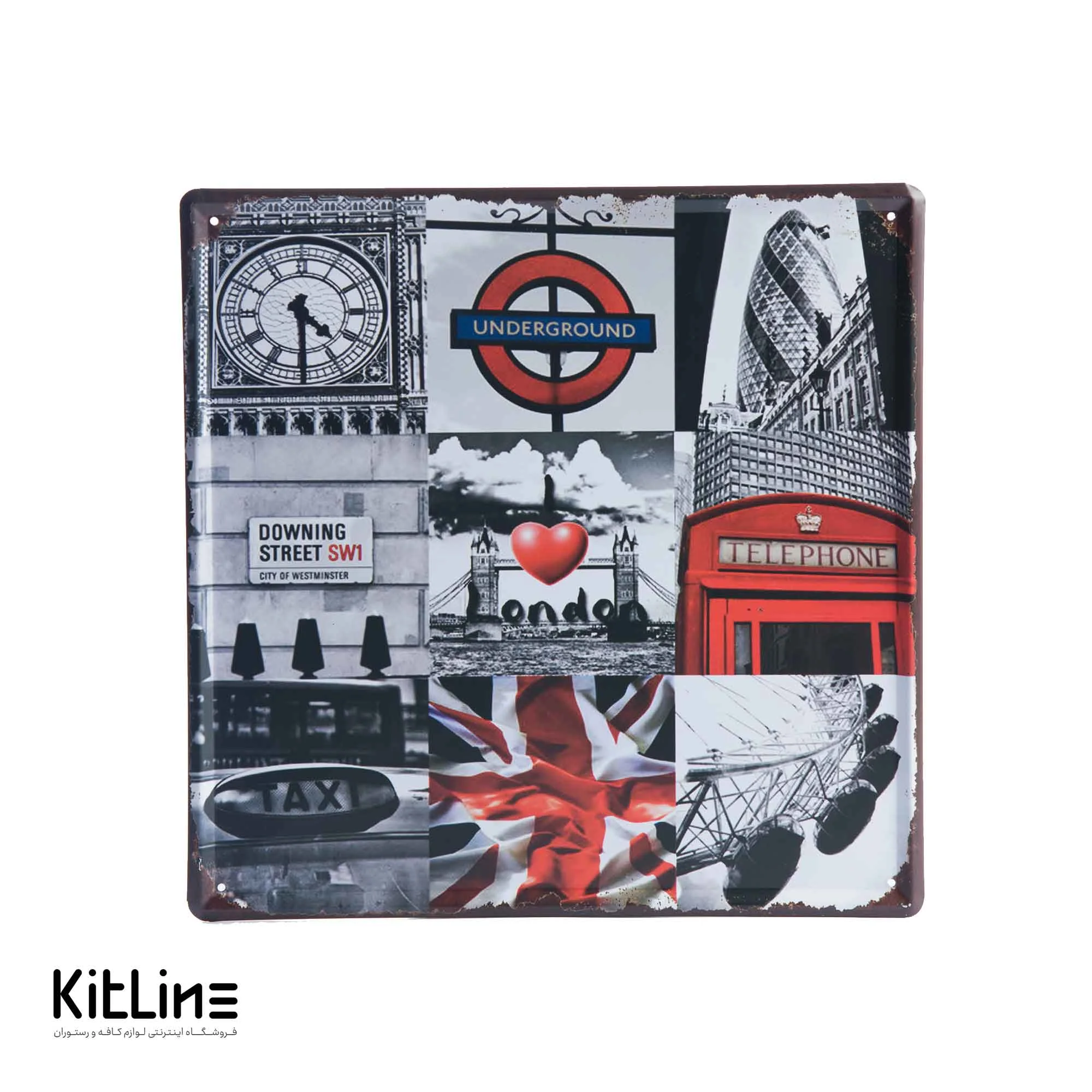 تابلو دیواری ۳۰×۳۰ سانتیمتری استیل طرح Underground