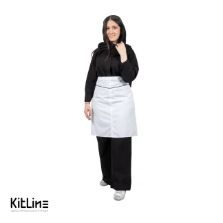 نيم پيشبند سفید با مغزی مشکی