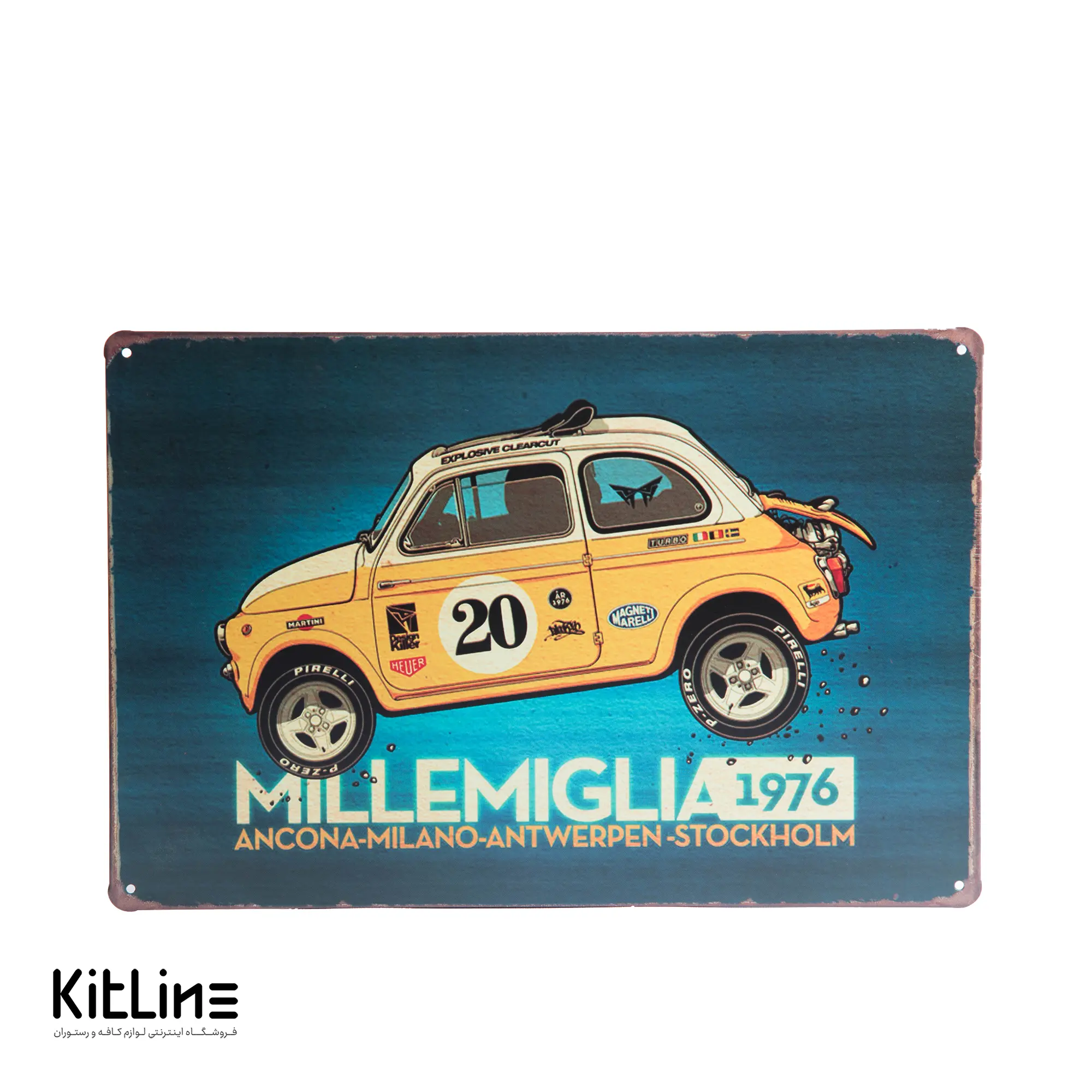 تابلو دیواری ۲۰×۳۰ سانتیمتری استیل طرح MILLEMIGLA1976