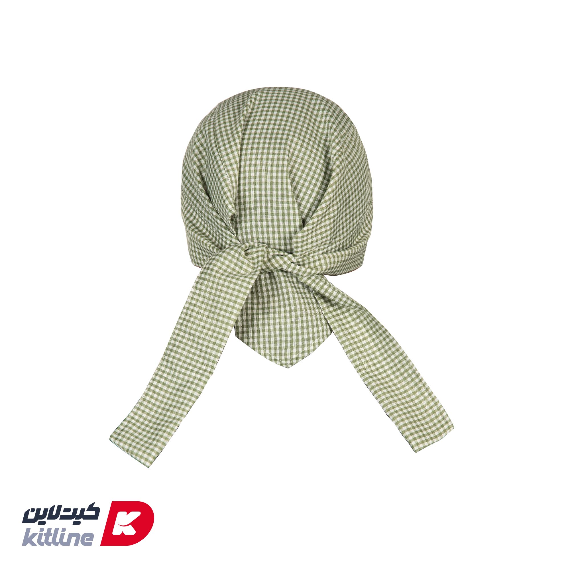 کلاه بند‌دار چهارخانه سبز