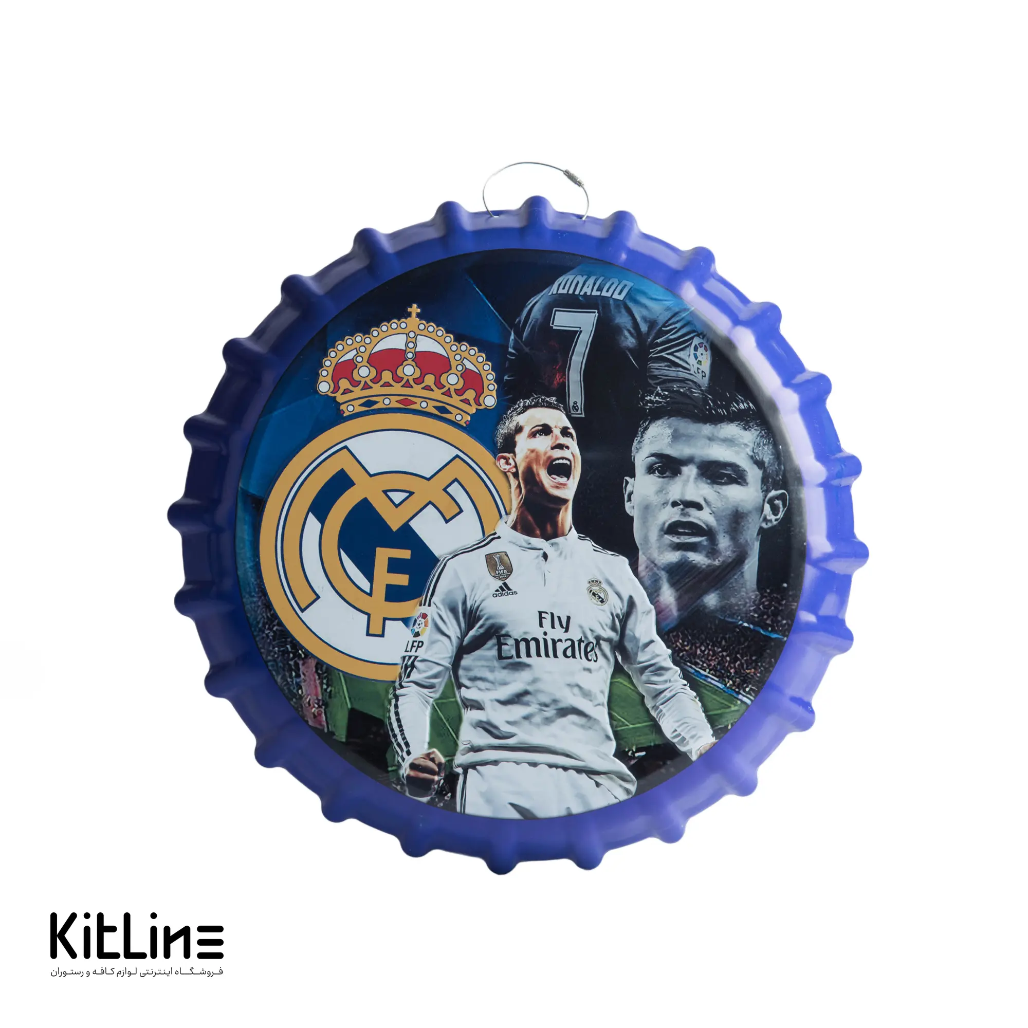 تابلو دیواری مدل تشتک فلزی ۳۳ سانتیمتری طرح کریستیانو رونالدو (Cristiano Ronaldo)