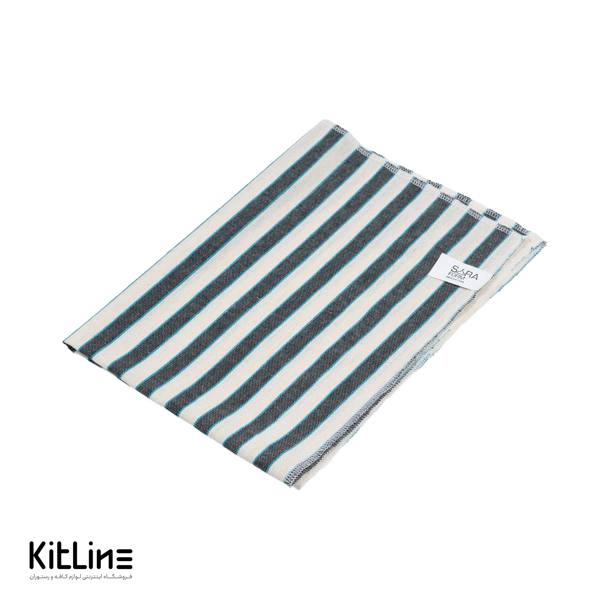 دستمال راه راه حاشیه آبی برند سارا فرم (بسته ۳ عددی)