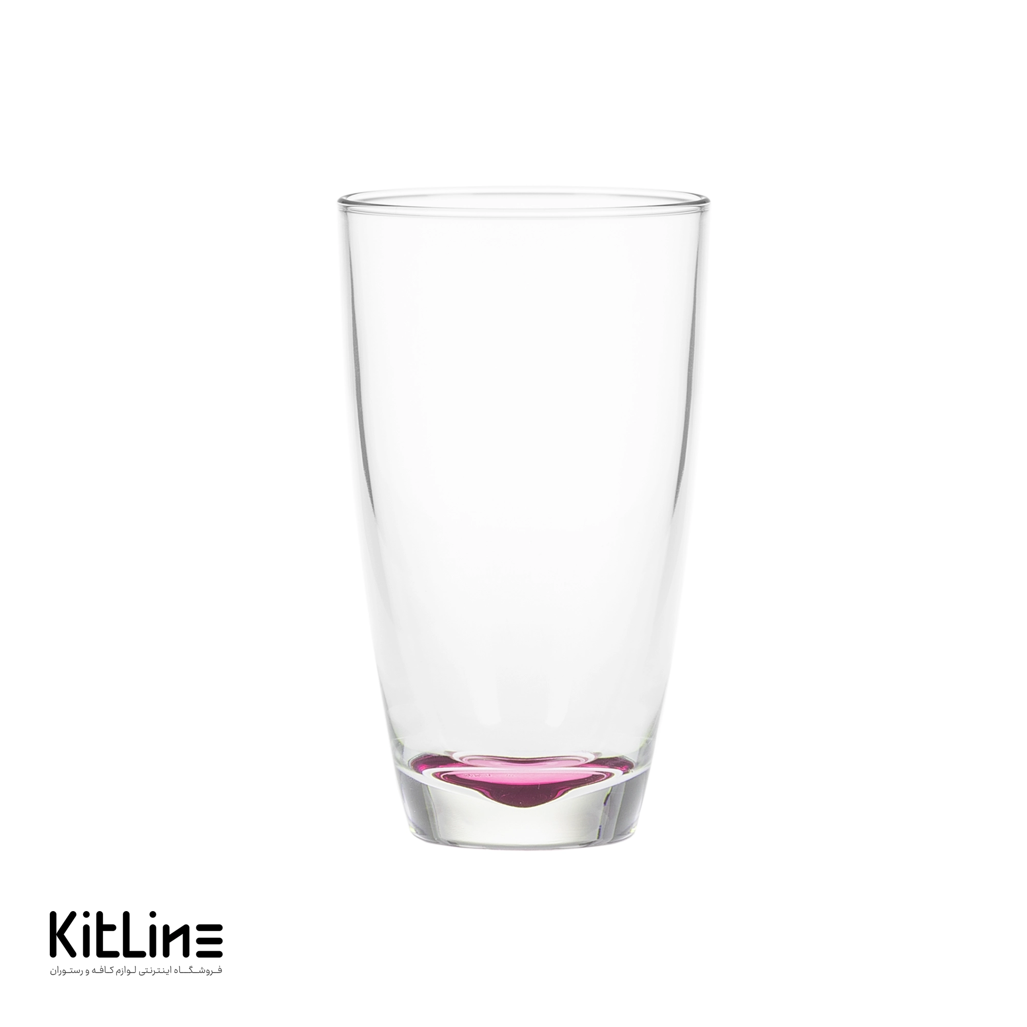 لیوان شیشه ای ۳۷۰ میلی‌لیتری دکاور مدل آلپی اچ بی کف سرخابی (ست ۳ عددی)