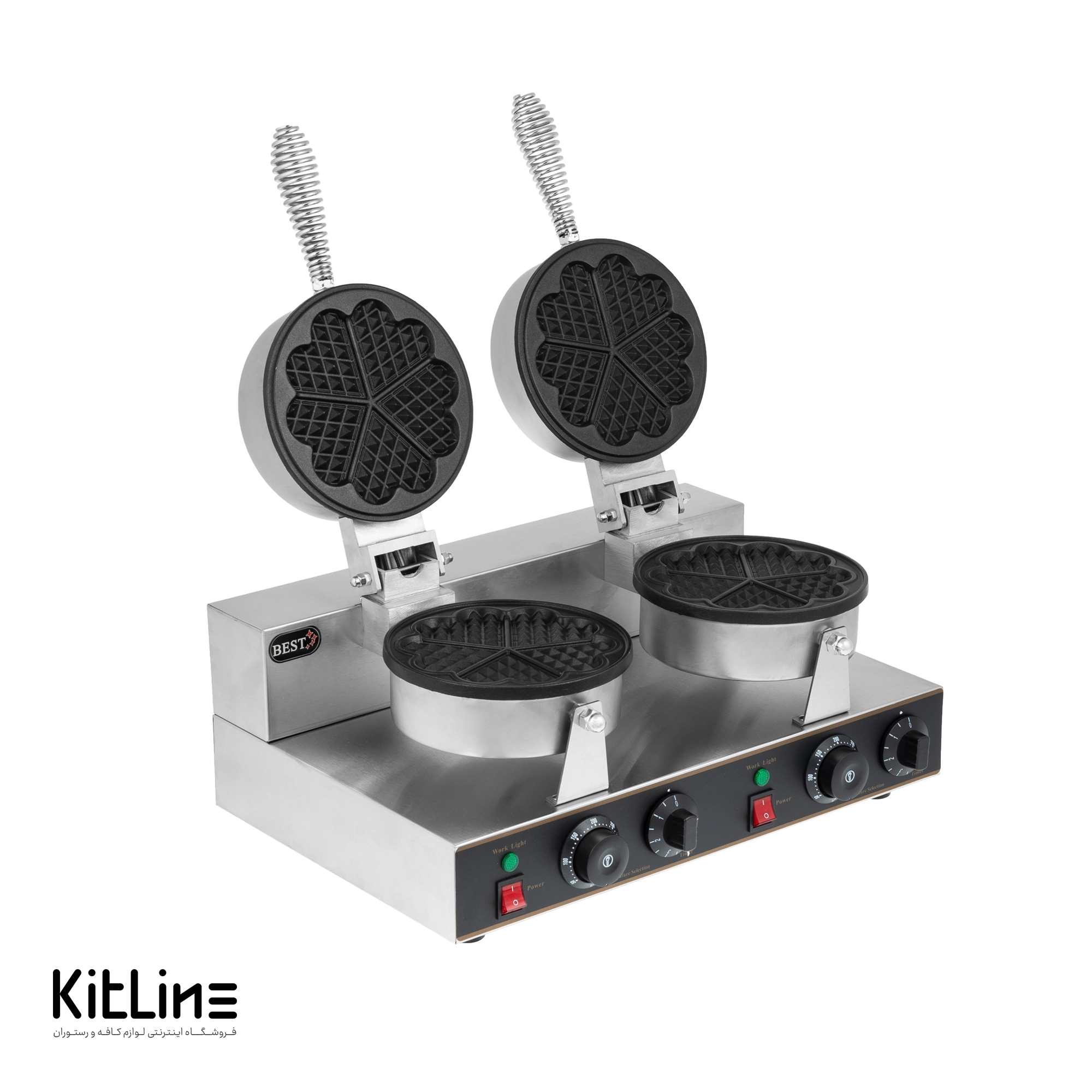 وافل ساز گرد طرح گلبرگ دو خانه بست (Best) مدل 2-PFY-2207B