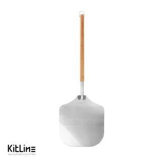 پارو پیتزا آلومینیومی مستطیل کف ۳۰ دسته چوبی ۴۰ سانتیمتر بست