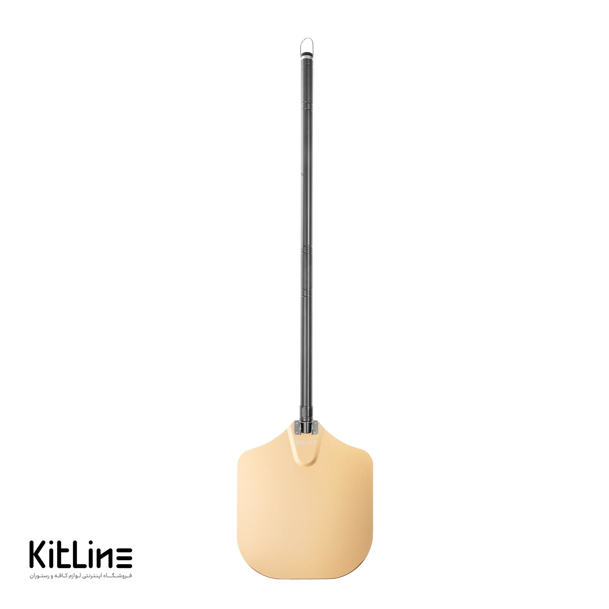 پارو پیتزا آلومینیومی مستطیل طلایی کف ۳۰ دسته تلسکوپی ۸۰ سانتی بست