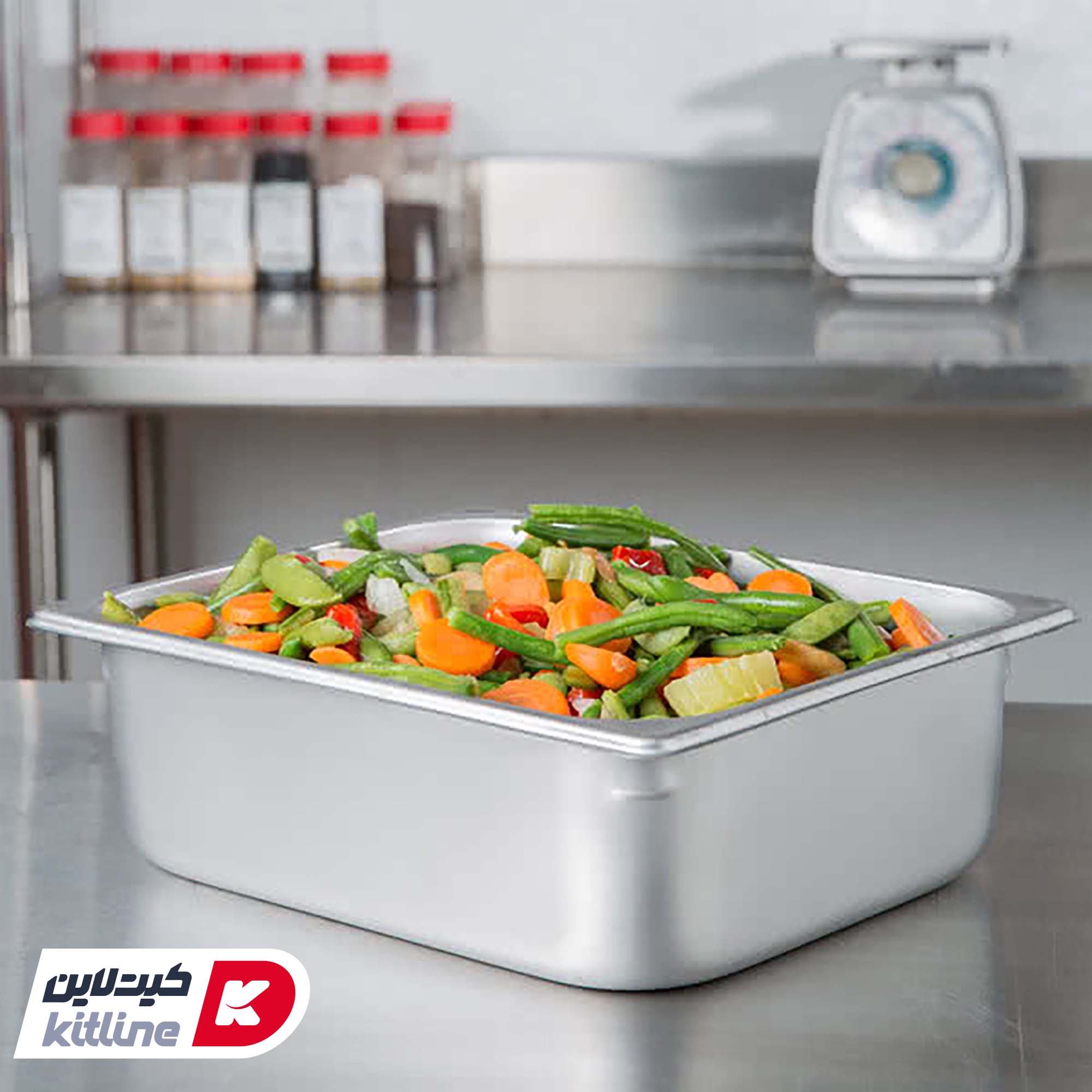 بن ماری ۱/۲ استیل عمق ۱۰ به همراه در - تصویر 4