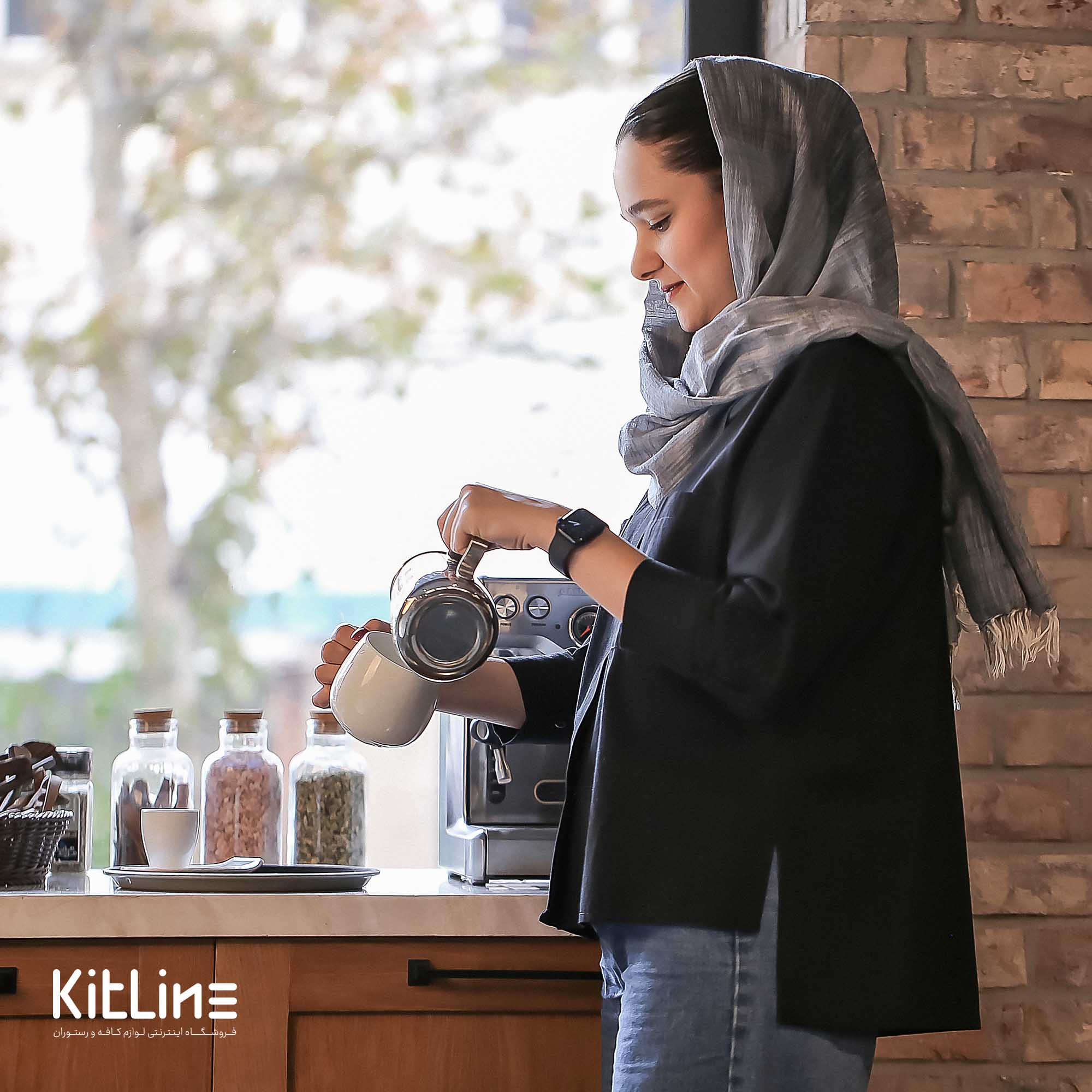 شومیز کتان مشکی زنانه S.R - تصویر 7