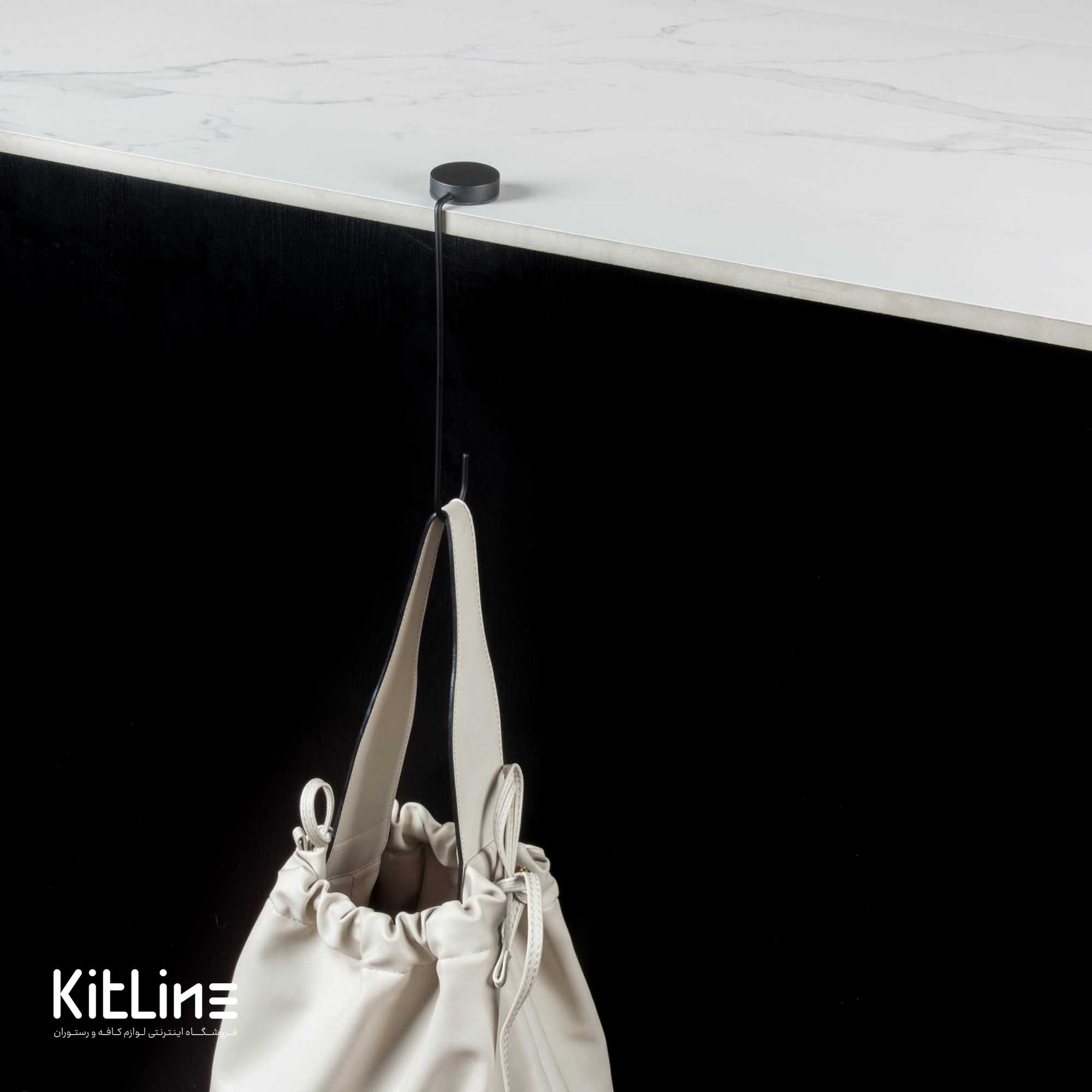 نگهدارنده کیف قلاب دار فلزی مشکی - تصویر 5