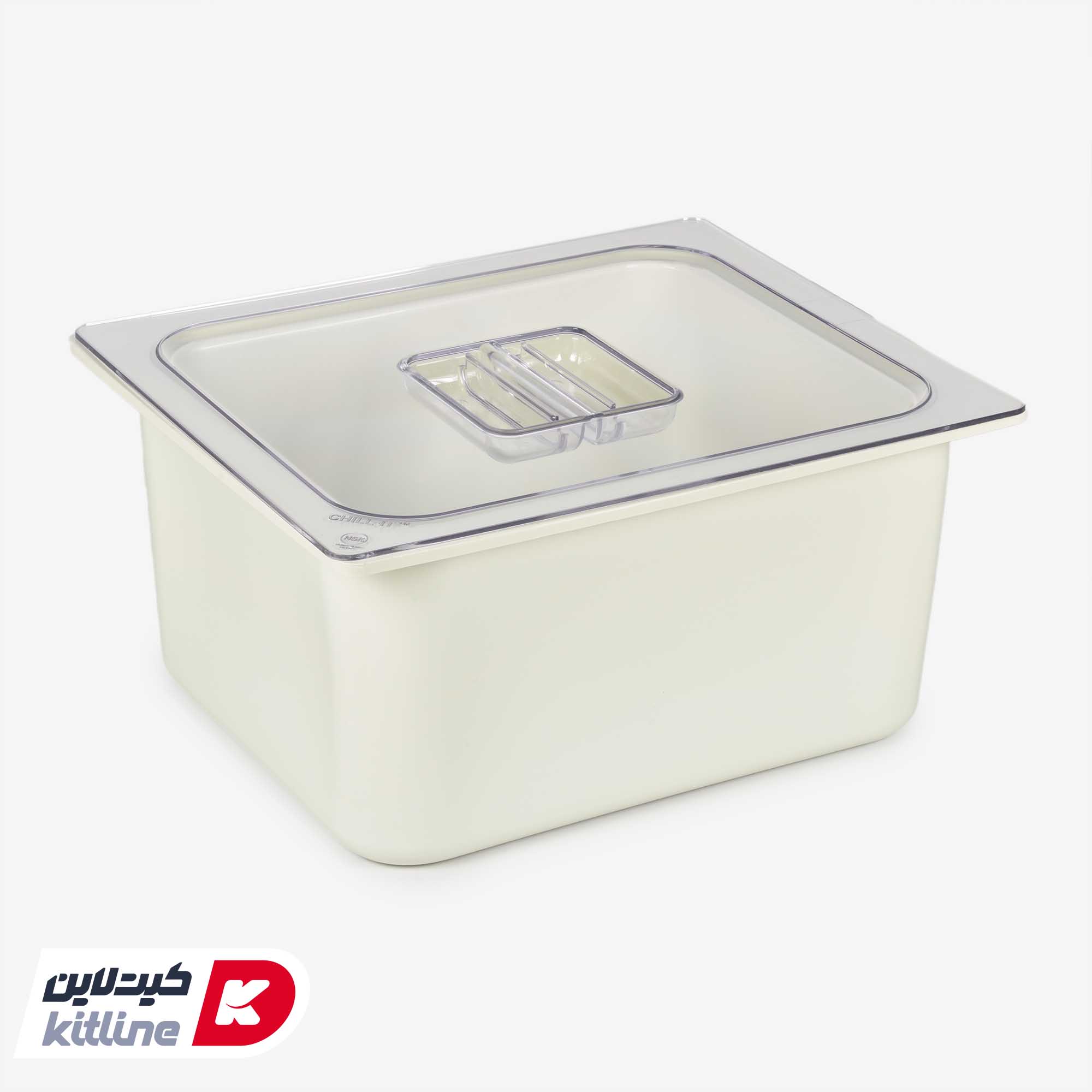 بن ماری ۱/۲ پلی کربنات ژل دار عمق ۱۵ سفید به همراه درب