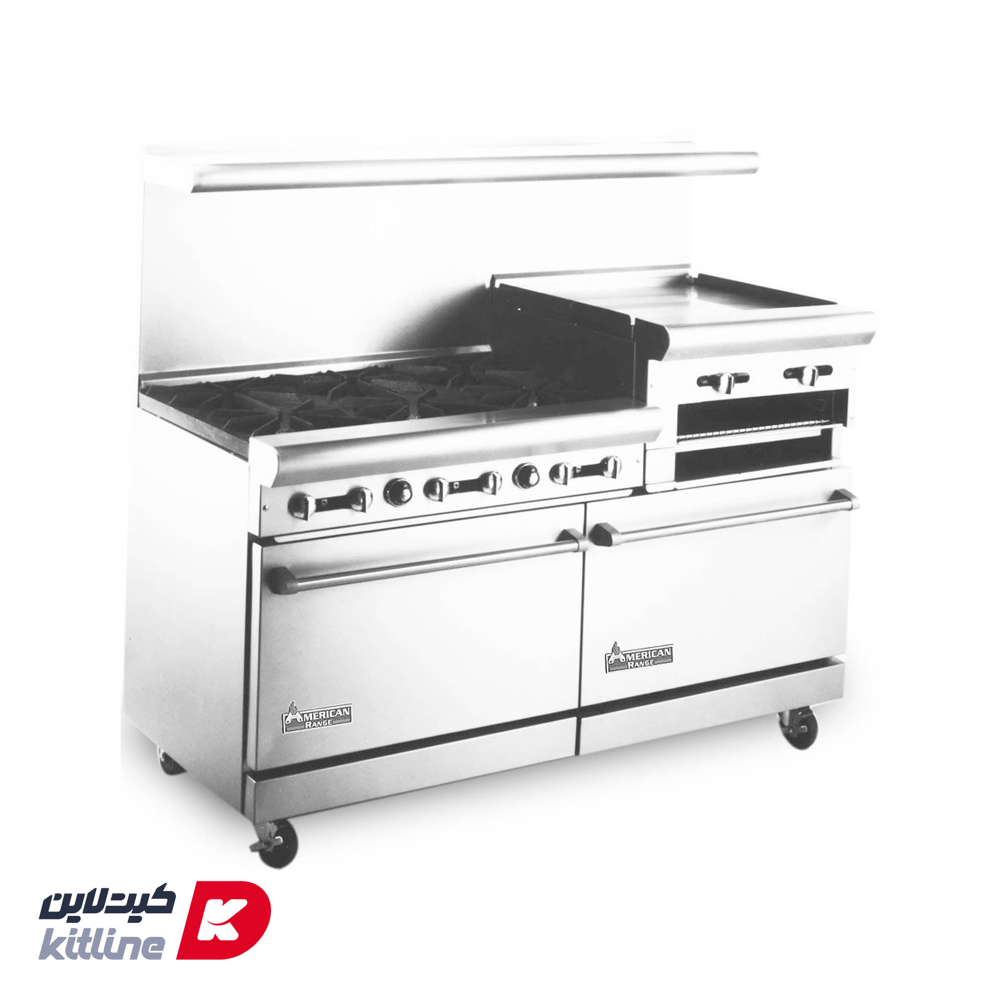 اجاق گاز ۶ شعله فردار به همراه گريل و سالامندر American Range