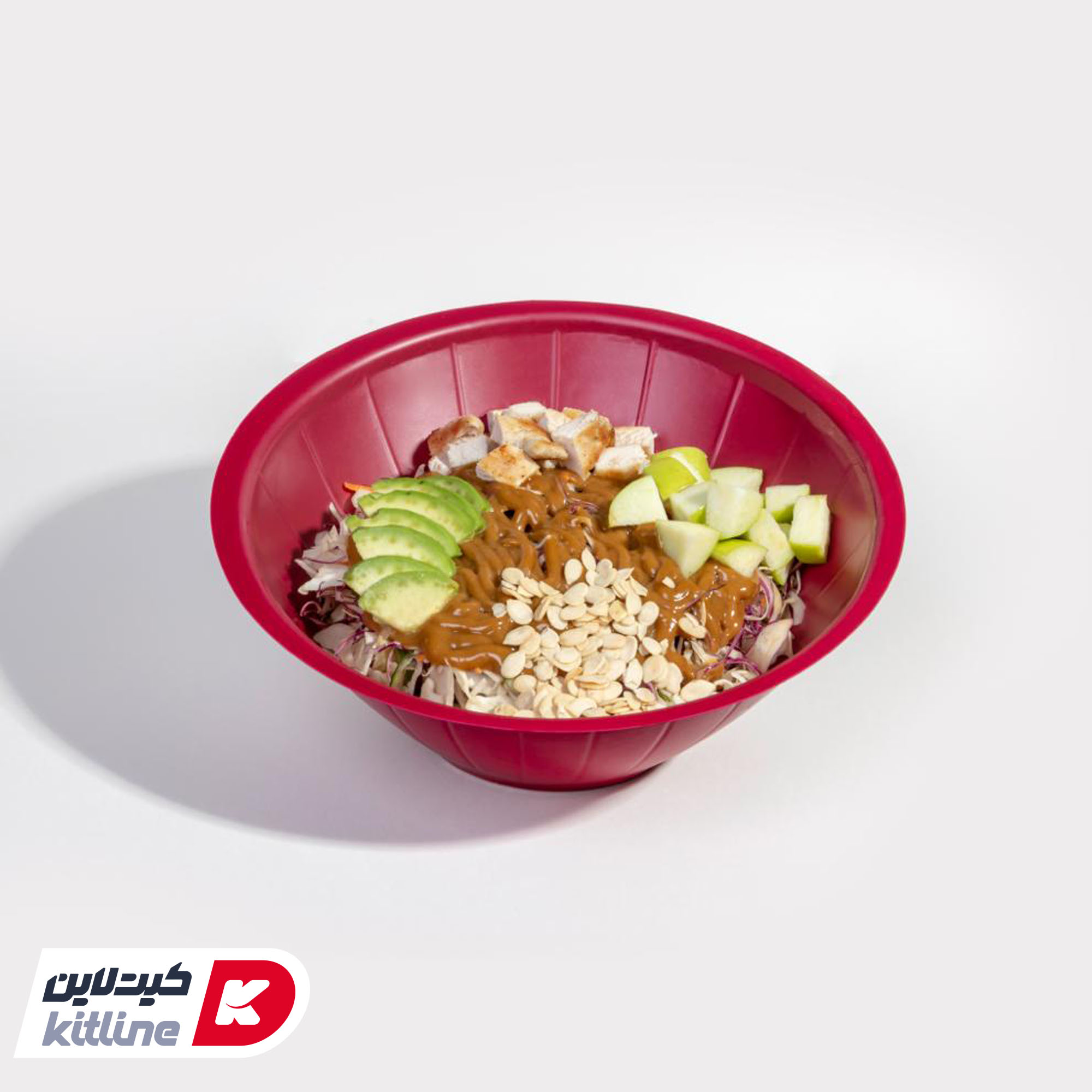 ظرف سالاد یکبار مصرف ۱۰۰۰ میلی لیتری قرمز همراه درب (کارتن ۲۰۰ عددی) - تصویر 8