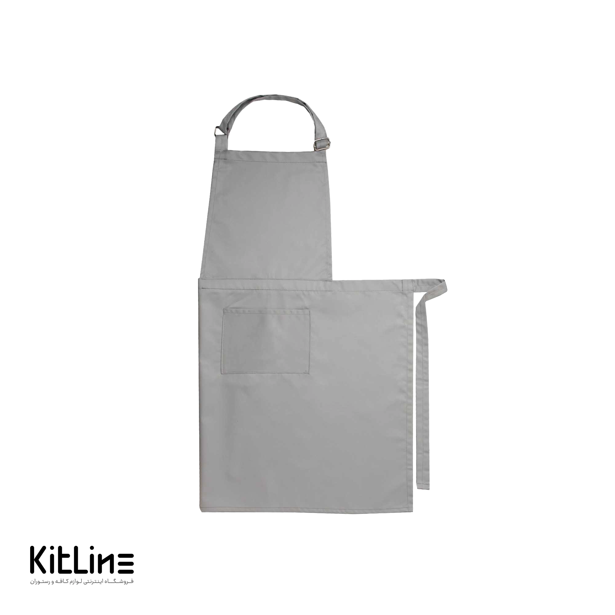 پیشبند پارچه کج راه طوسی روشن پوشاکو - تصویر 3