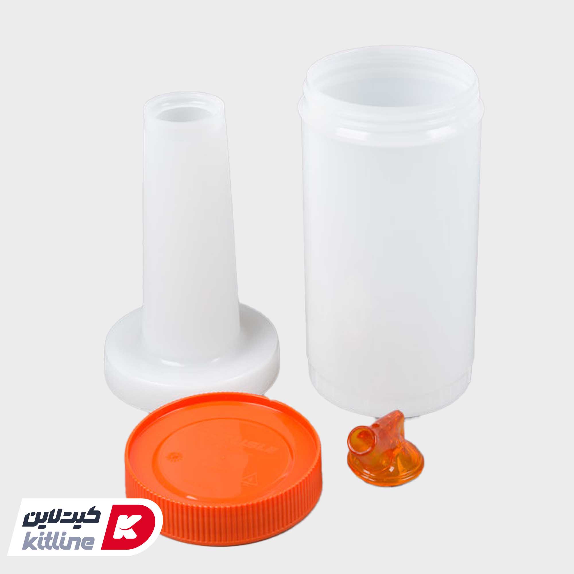 بطری ۱ لیتری با درب آسان ریز نارنجی - تصویر 4