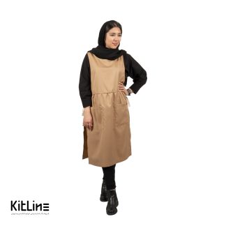 پیشبند چین دار زنانه کرم برند سارا فرم