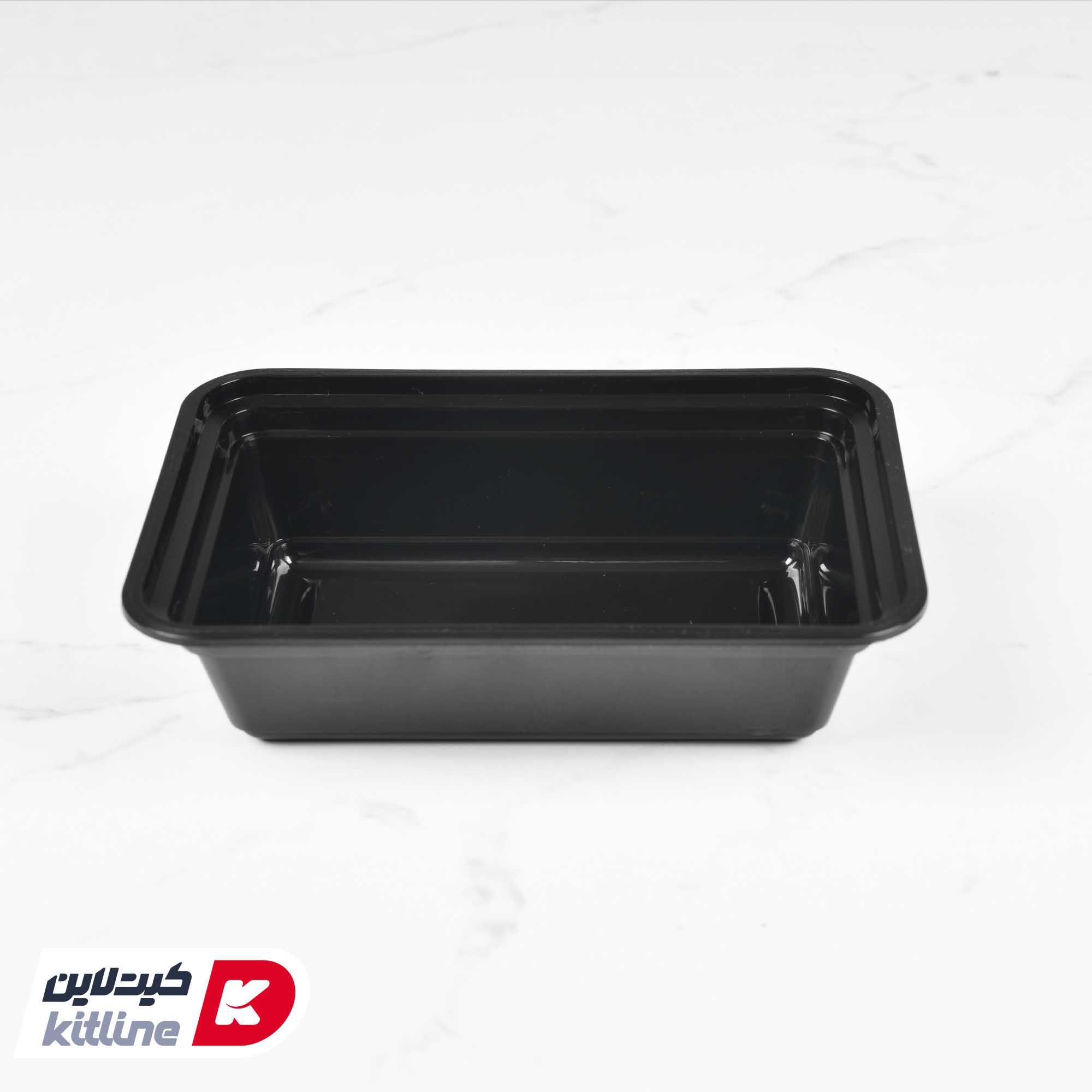 ظرف یکبار مصرف ۱۱×۱۴ سانتیمتری مشکی همراه درب شفاف سوپر فرش (کارتن ۱۵۰ عددی) - تصویر 3