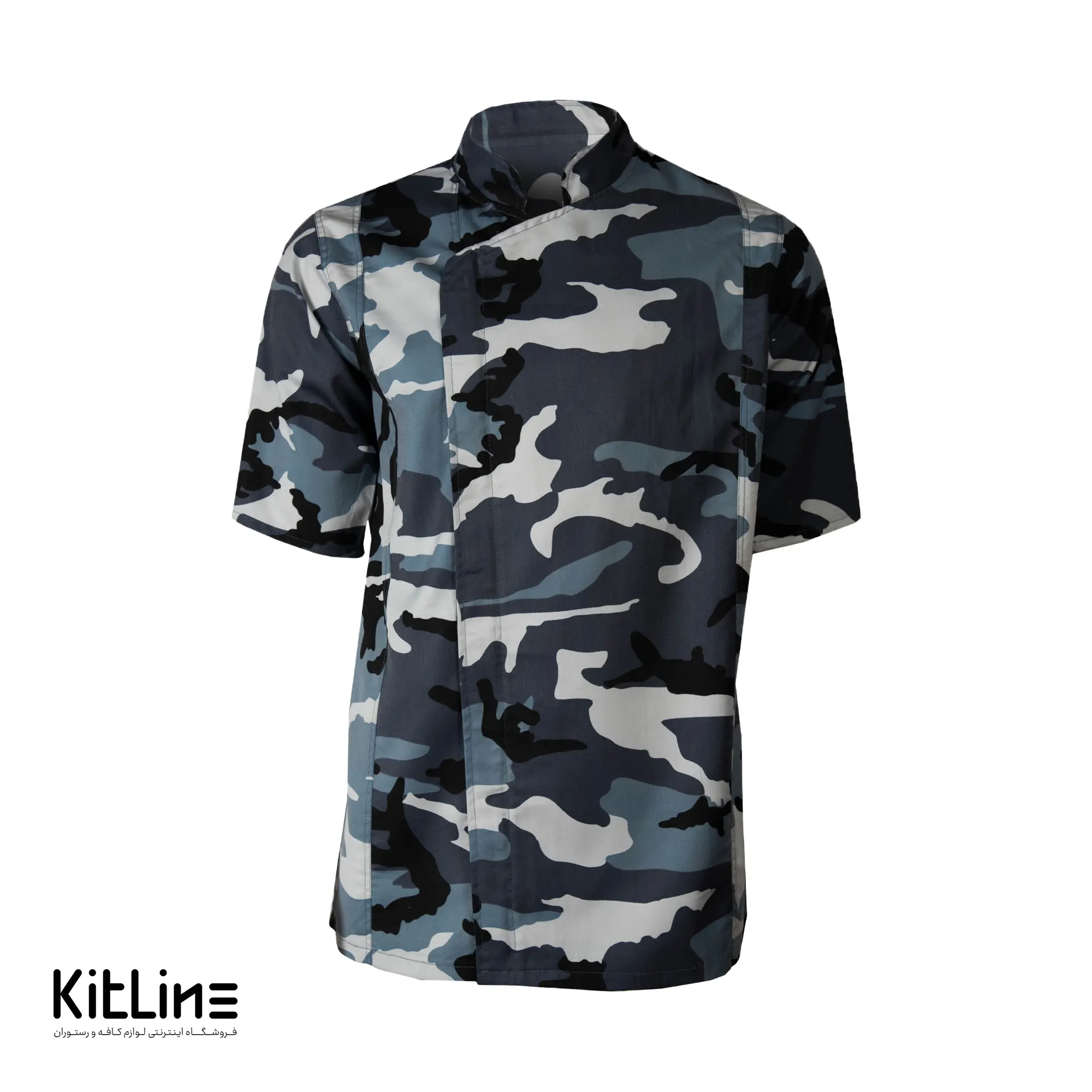 روپوش آستین کوتاه زیپی کماندویی طوسی سارا فرم - تصویر 2