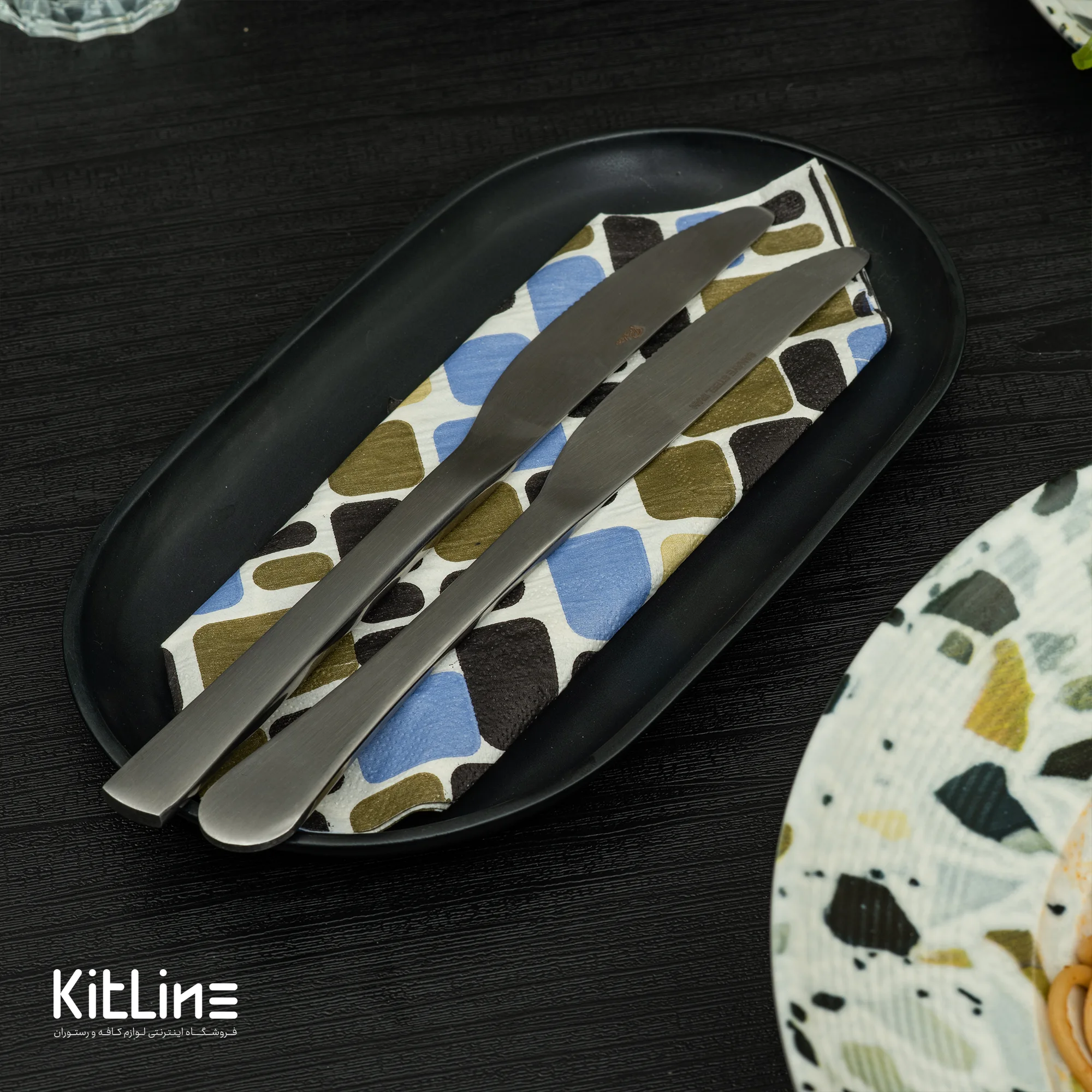 ظرف سرو استون ور ۱۲.۵×۲۲ سانتیمتری مشکی مات سوژیلیت - تصویر 3