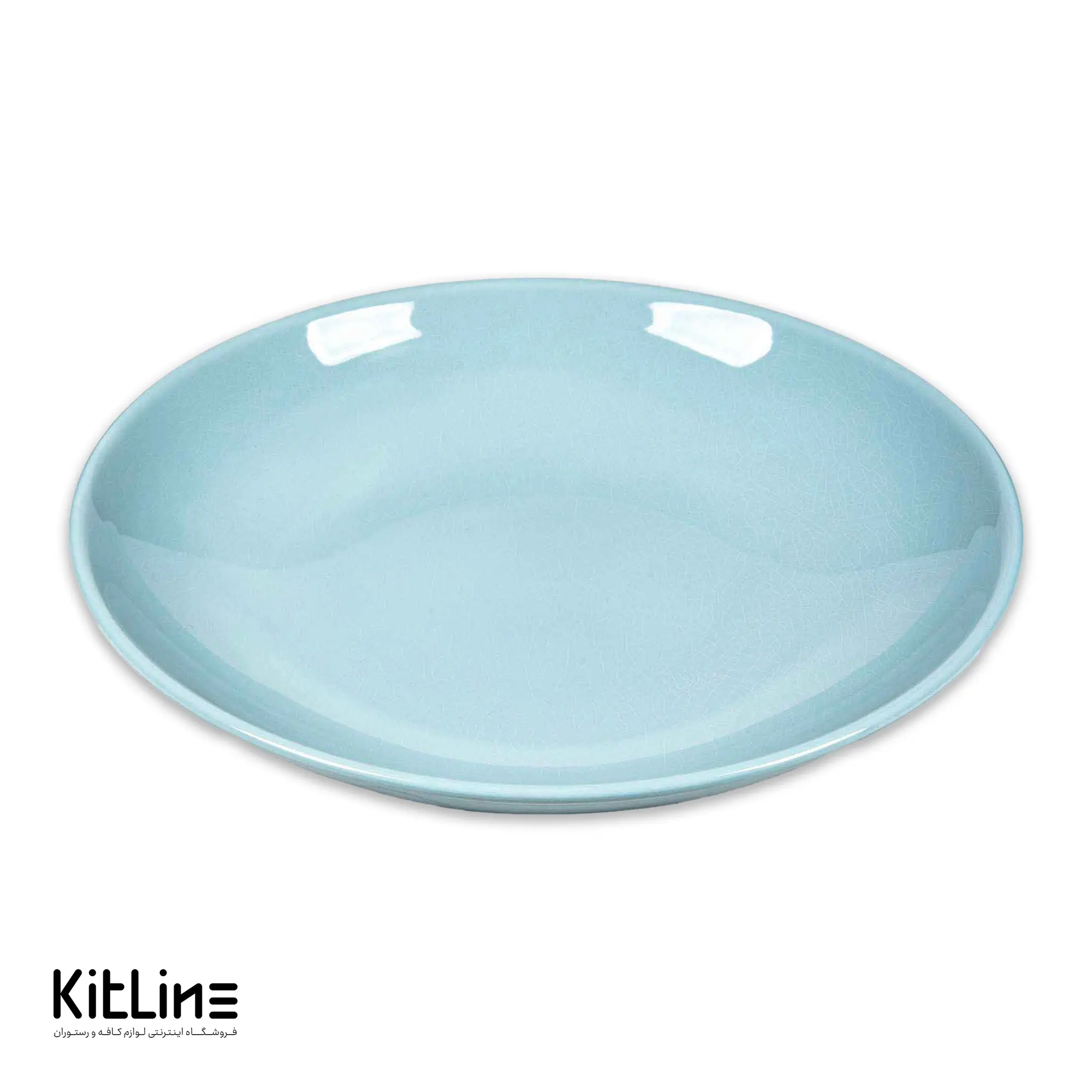 بشقاب گود پرسلین ۲۸ سانتیمتری وینتیج آبی رک (RAK)