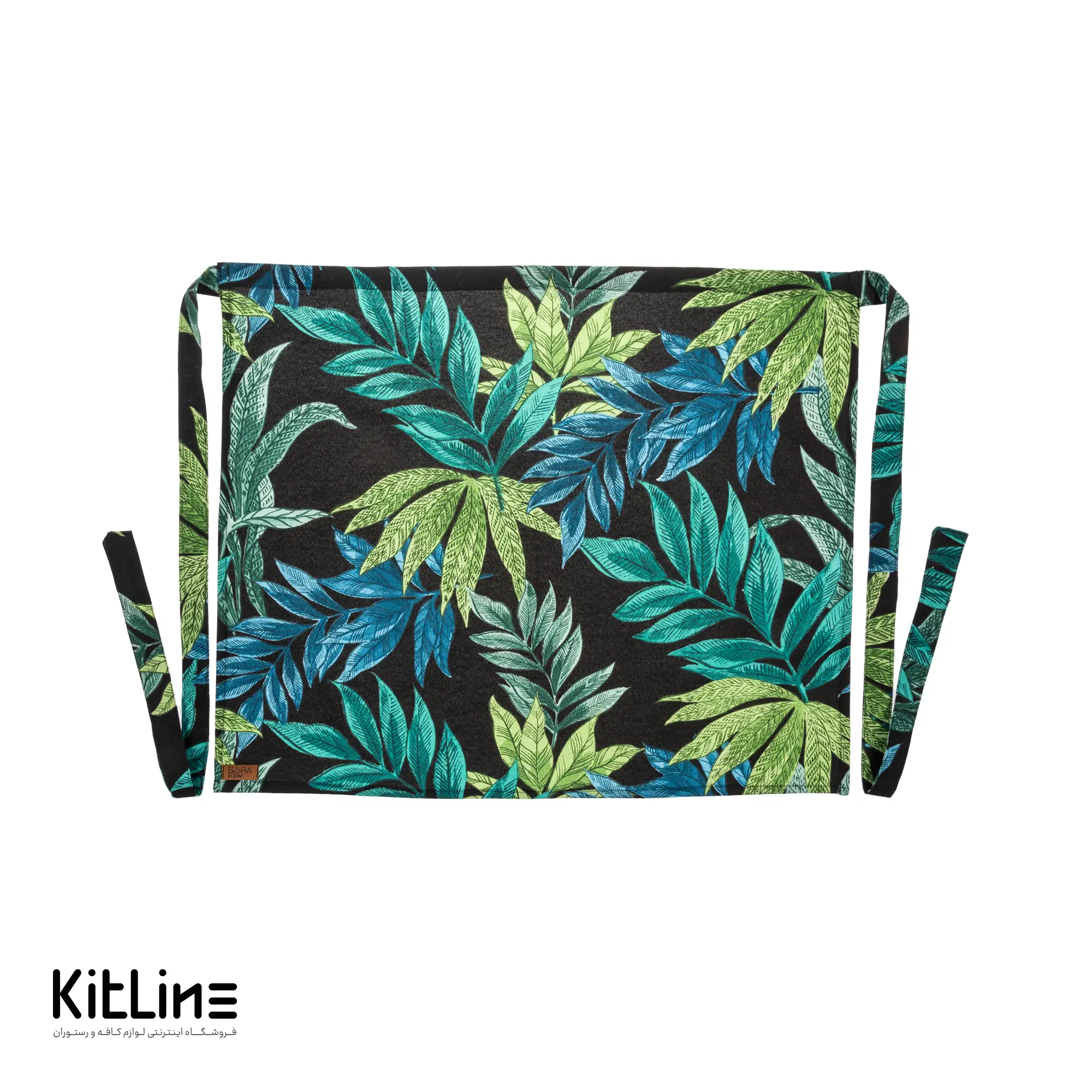 نیم پیشبند طرح برگ سبز و مشکی برند سارا فرم - تصویر 3