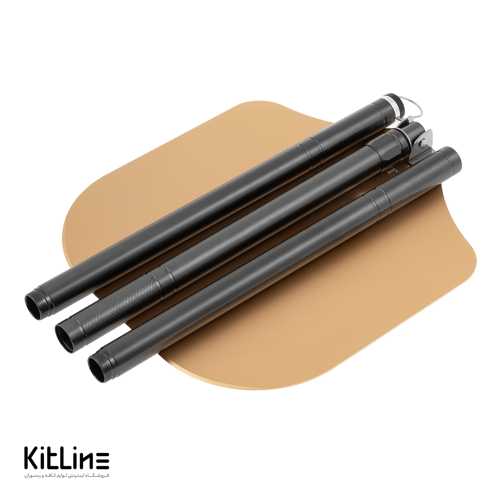 پارو پیتزا آلومینیومی مستطیل طلایی کف ۳۰ دسته تلسکوپی ۱۲۰ سانتی بست - تصویر 2