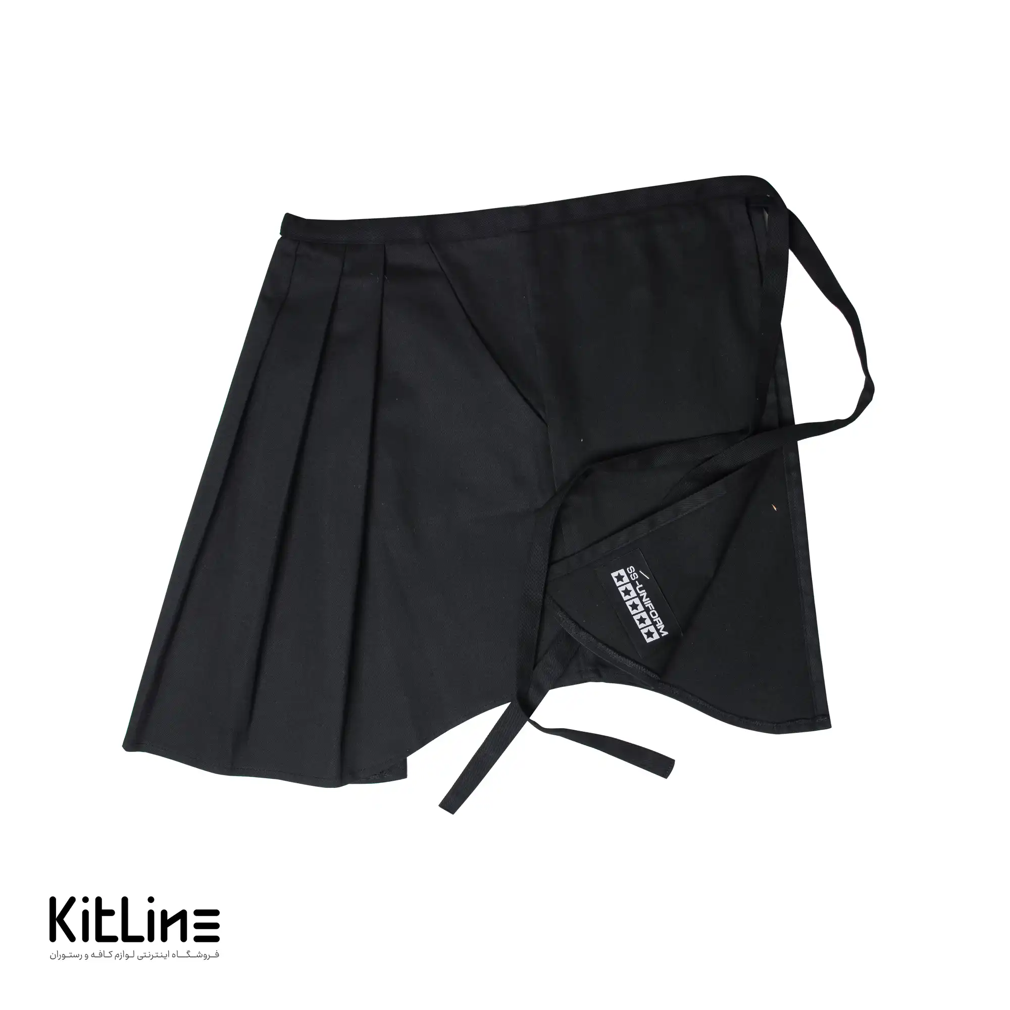 نیم پیشبند مشکی دو جیب دامنی کیوان - تصویر 3