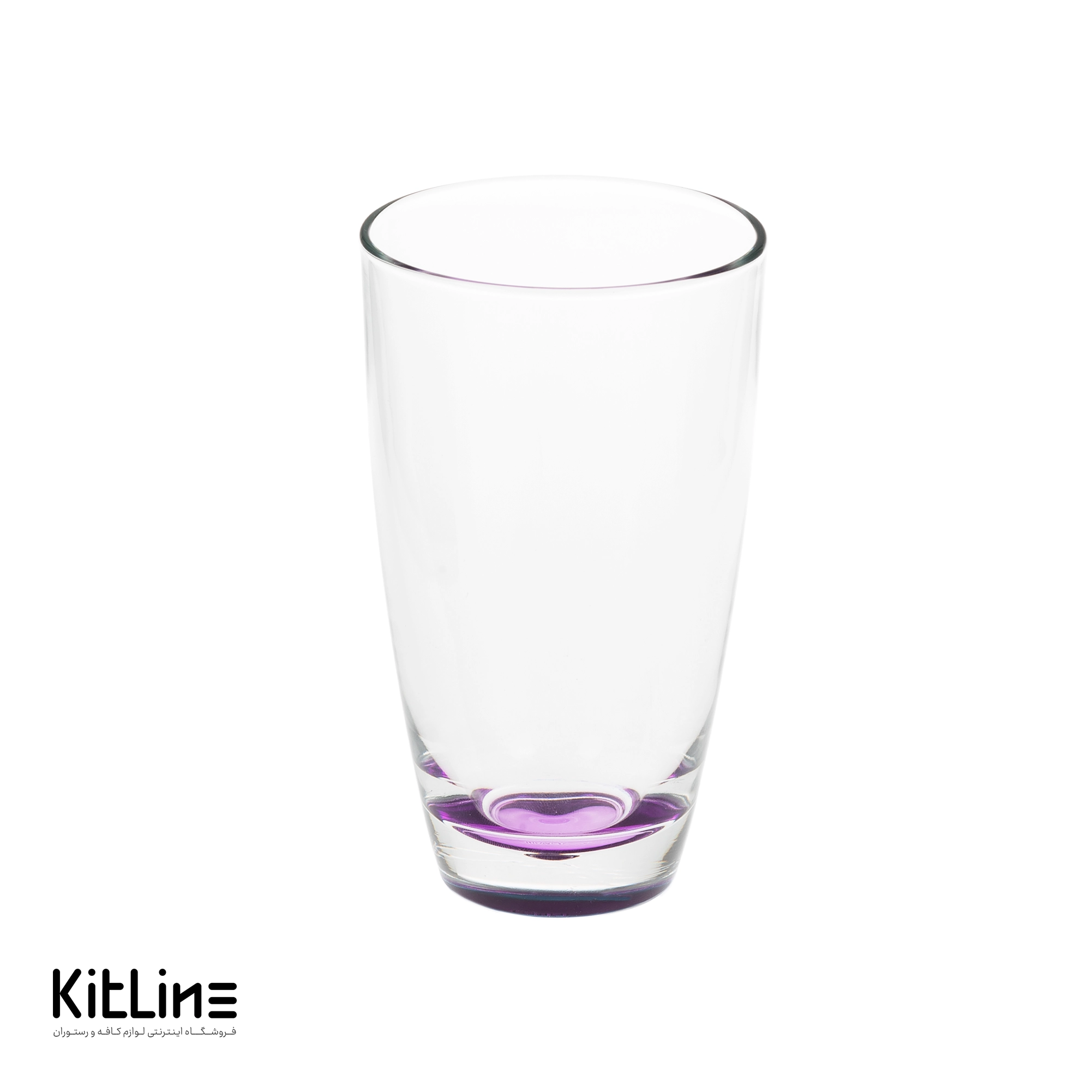 لیوان شیشه ای ۳۷۰ میلی‌لیتری دکاور مدل آلپی اچ بی کف بنفش (ست ۳ عددی)