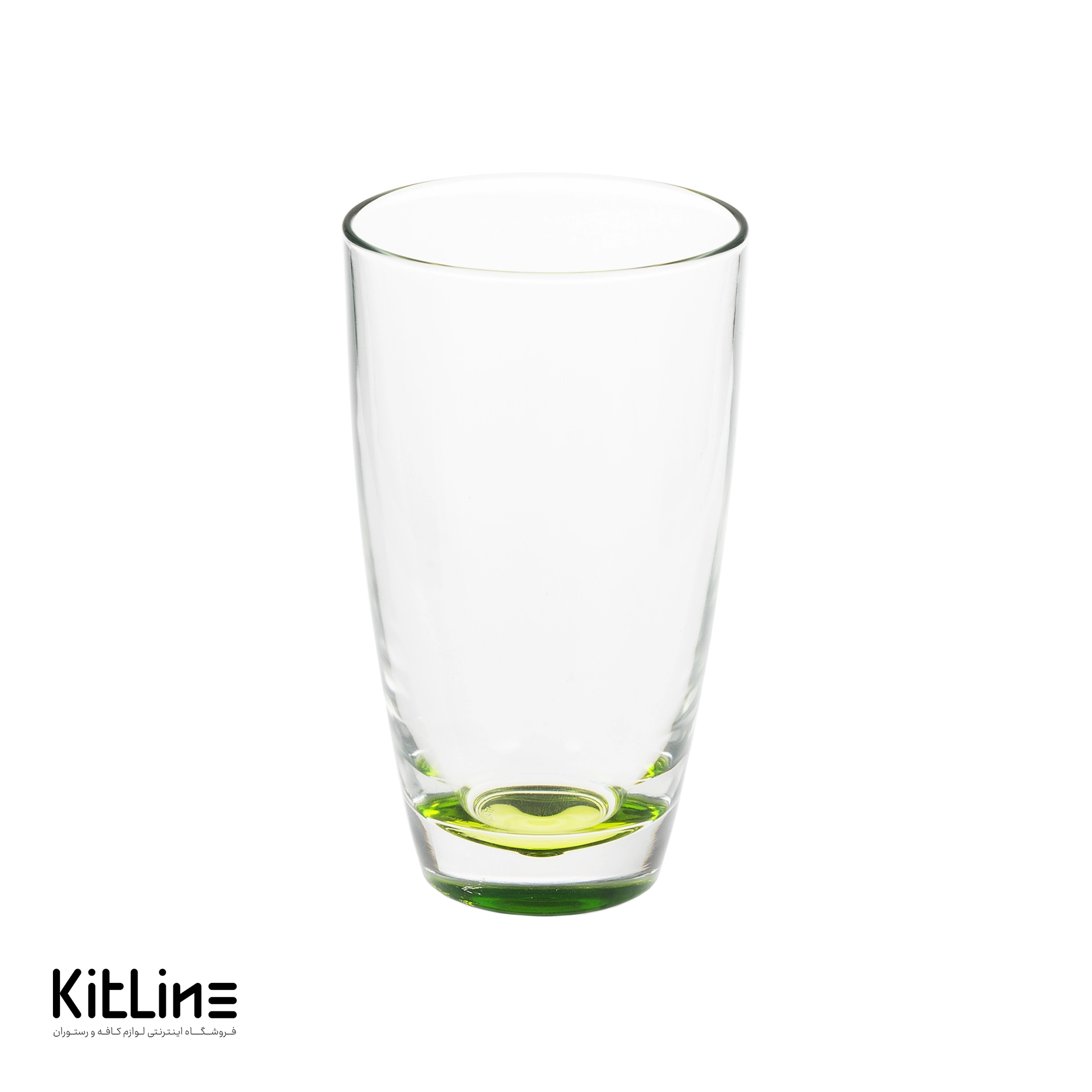 لیوان شیشه ای ۳۷۰ میلی‌لیتری دکاور مدل آلپی اچ بی کف سبز (ست ۳ عددی)