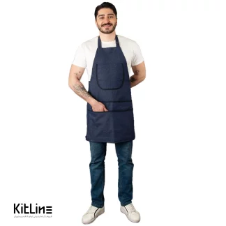 پیشبند آبی نوار مشکی کیوان