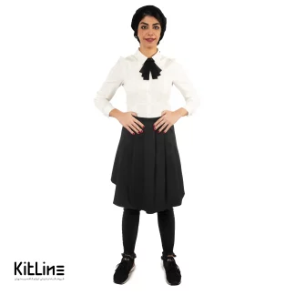 نیم پیشبند مشکی دو جیب دامنی کیوان