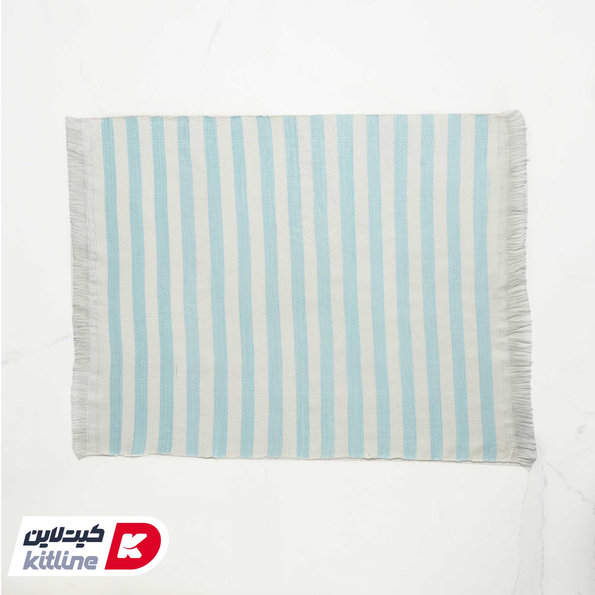 دستمال دستباف راه راه آبی