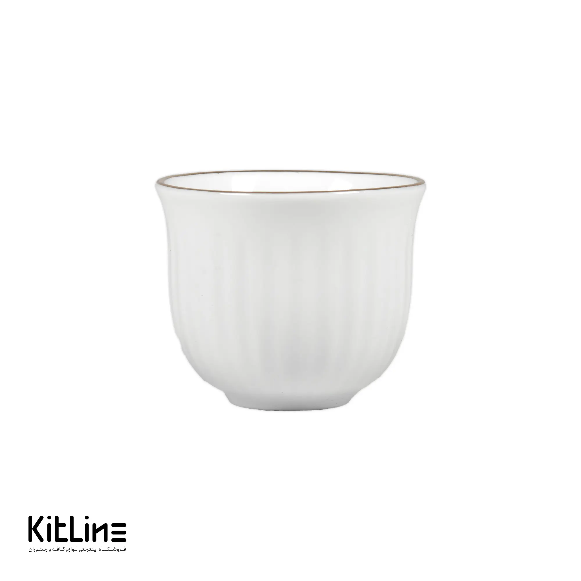 فنجان چینی ۳۱ میلیلیتری زرین با لبه طلایی (ست ۶ عددی)