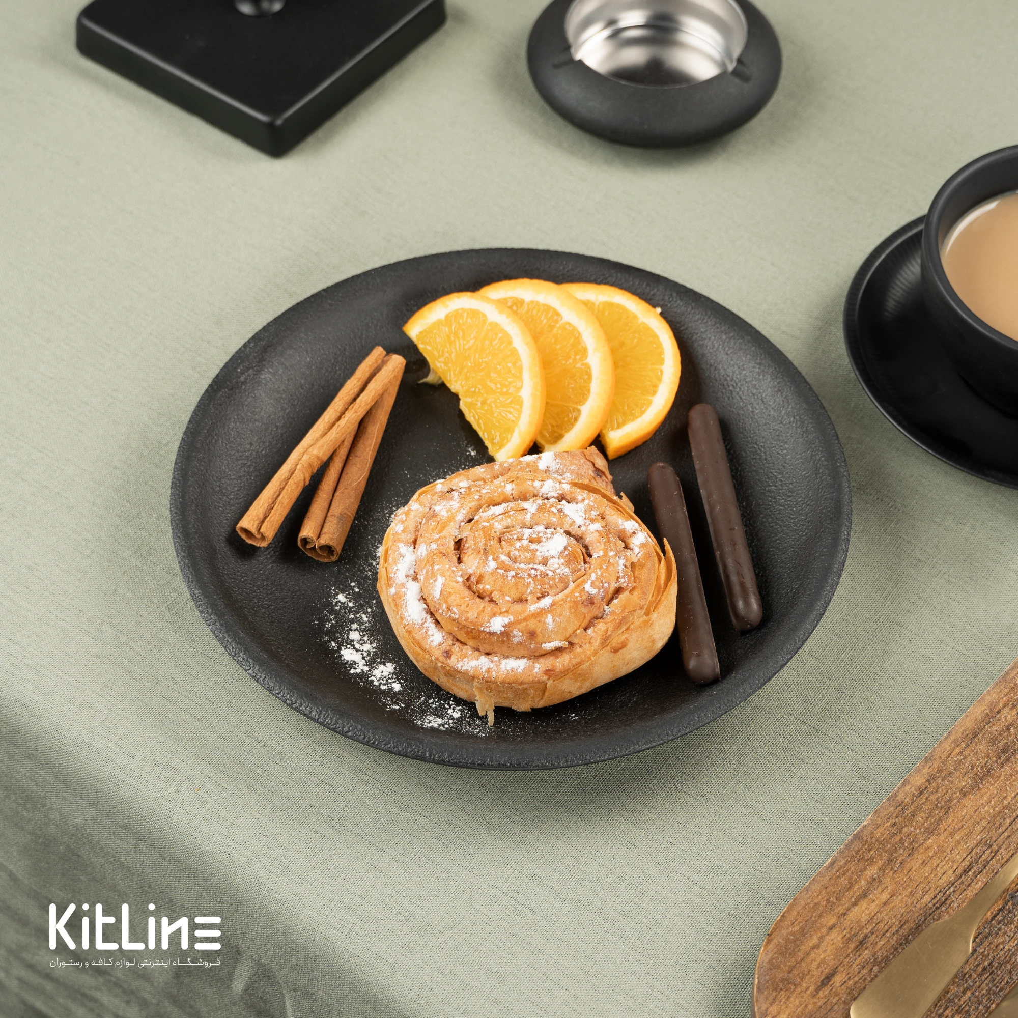 بشقاب ملامین ۲۱ سانتیمتری مشکی مات - تصویر 7