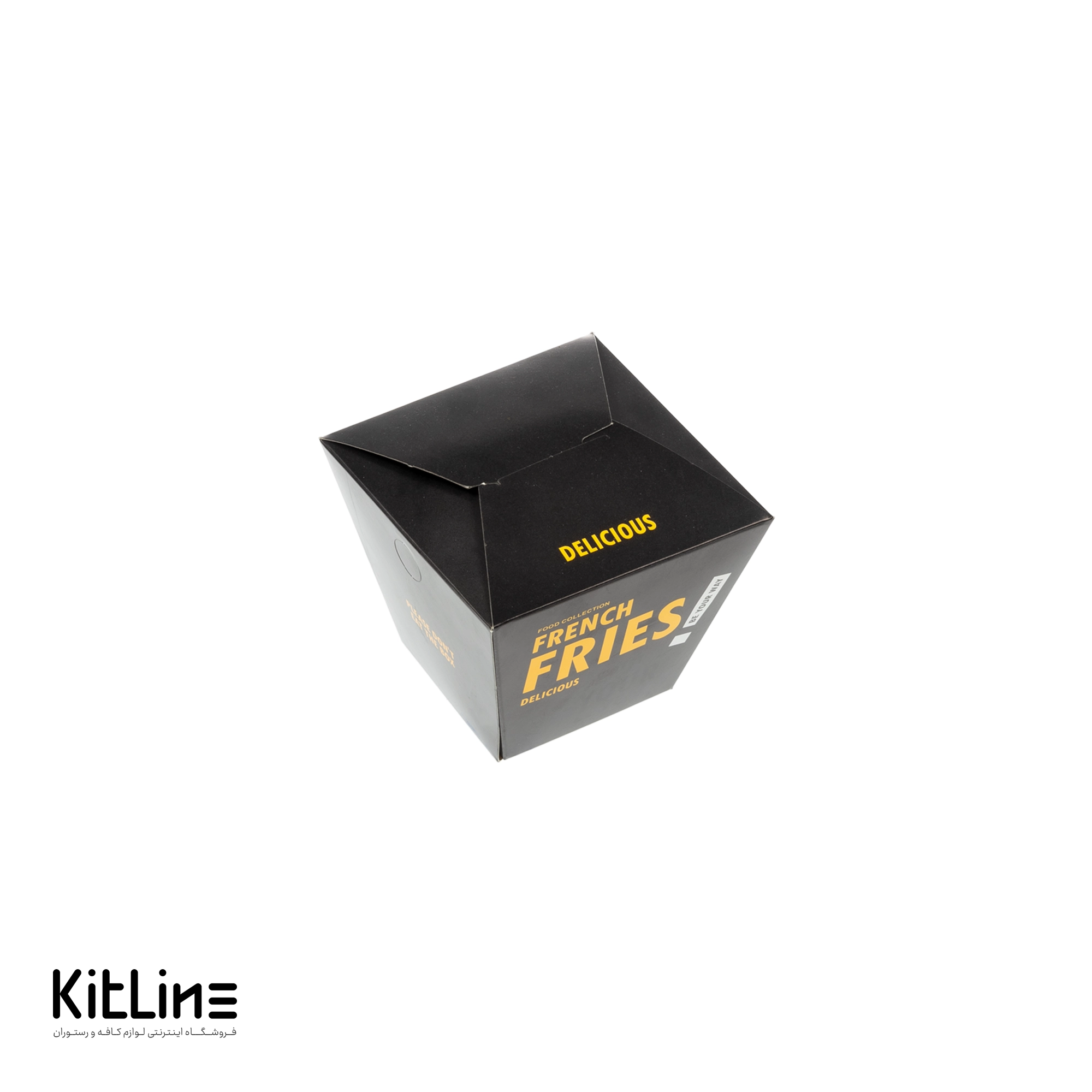 جعبه سیب زمینی یکبار مصرف ايندربرد مخروطی ۱۰×۱۰ سانتیمتری مشکی (کارتن ۳۰۰ عددی) - تصویر 3