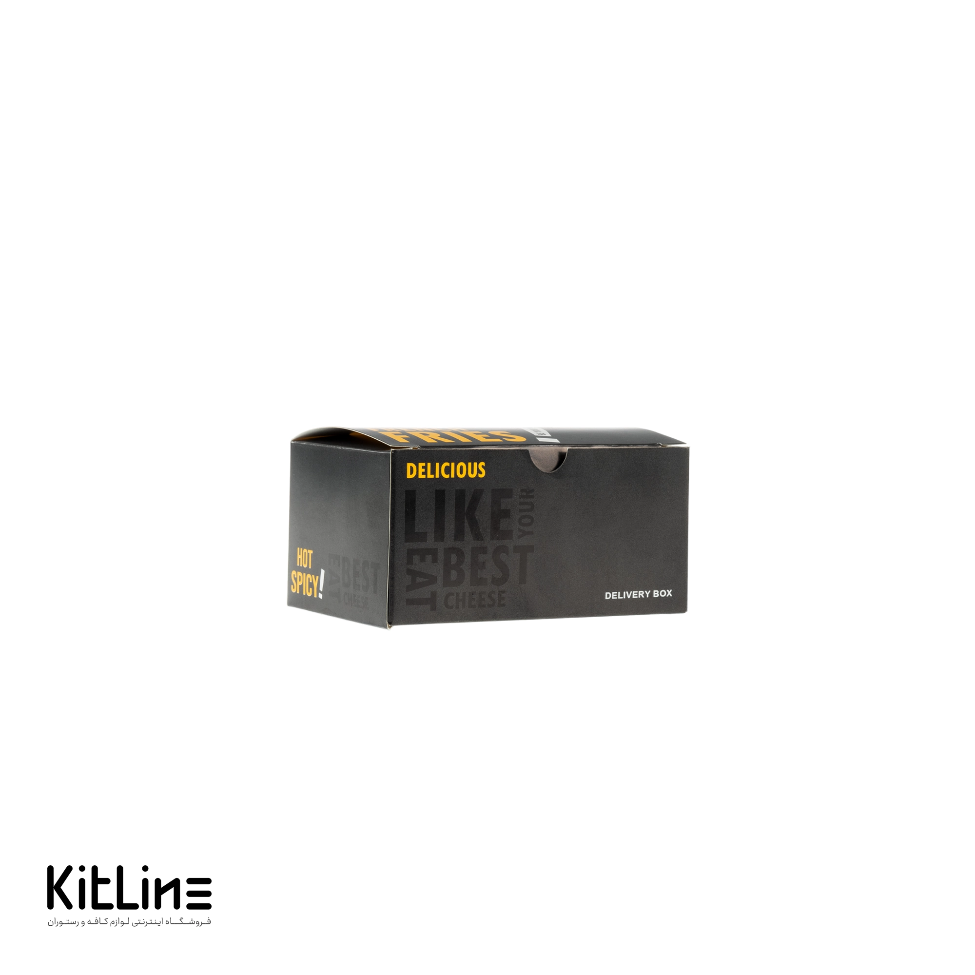 جعبه سیب زمینی یکبار مصرف ايندربرد ۸×۱۲ سانتیمتری مشکی (کارتن ۳۰۰ عددی) - تصویر 3