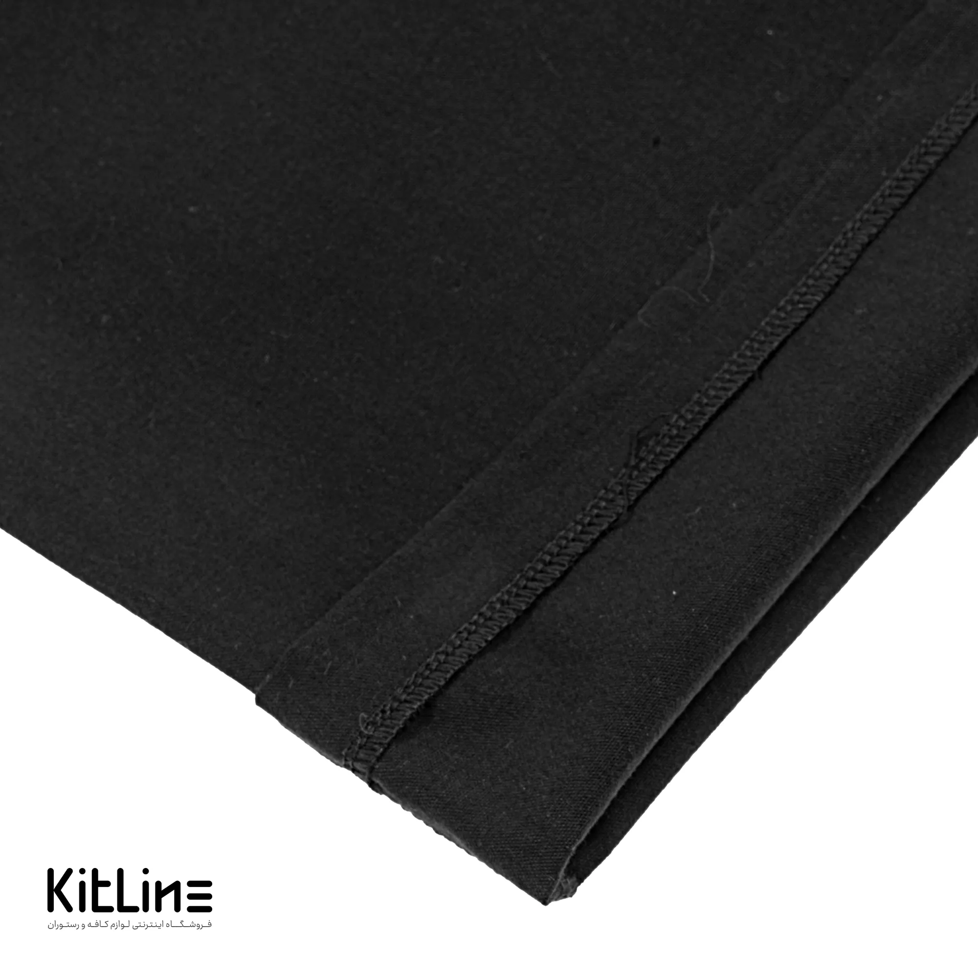 شلوار کمرکش کتان مشکی S.R - تصویر 3