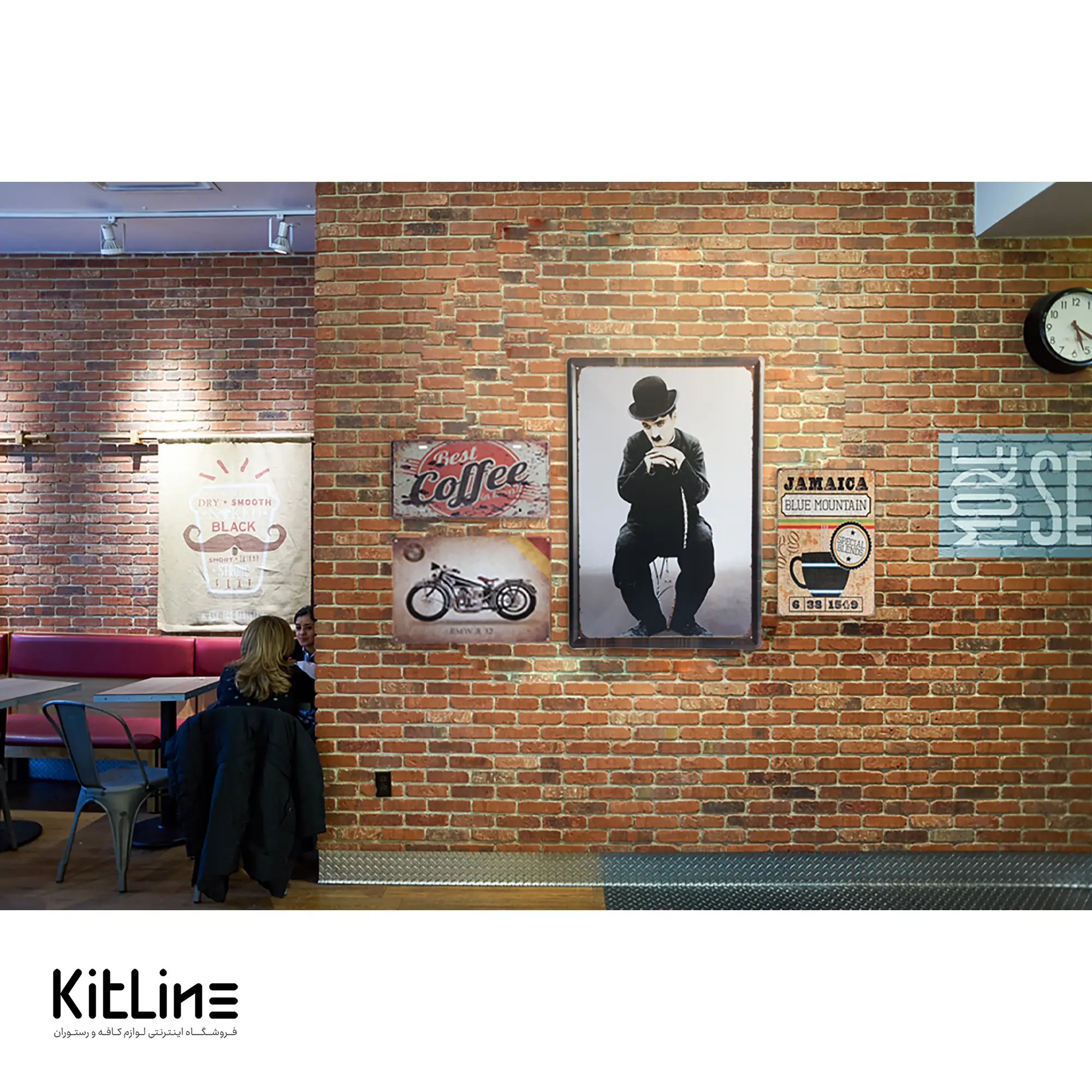 تابلو دیواری ۲۰×۳۰ سانتیمتری استیل طرح موتور BMW_R32 - تصویر 3