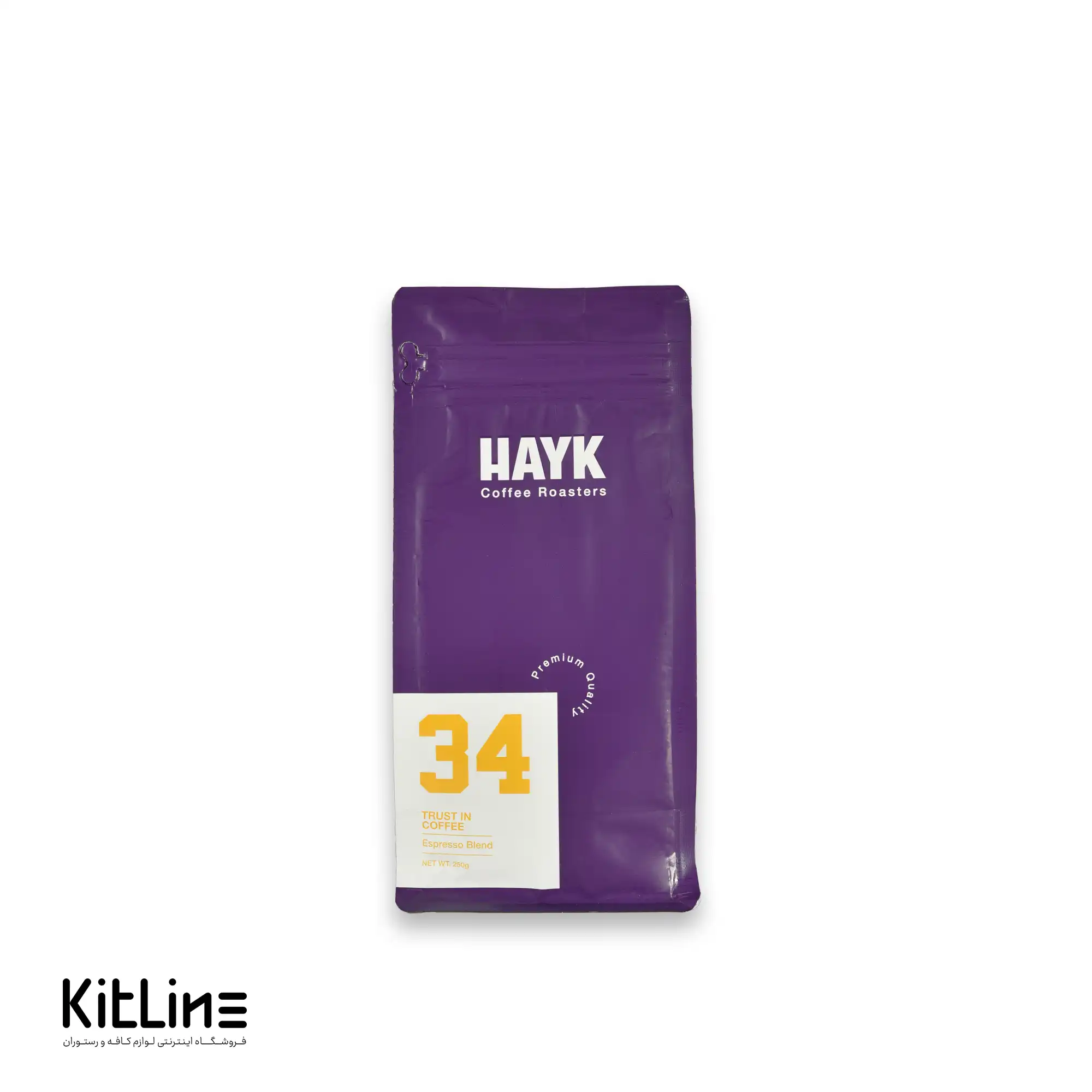 دانه قهوه ۱۰۰٪ عربیکا ترکیب ۳۴ هایک ۲۵۰ گرمی